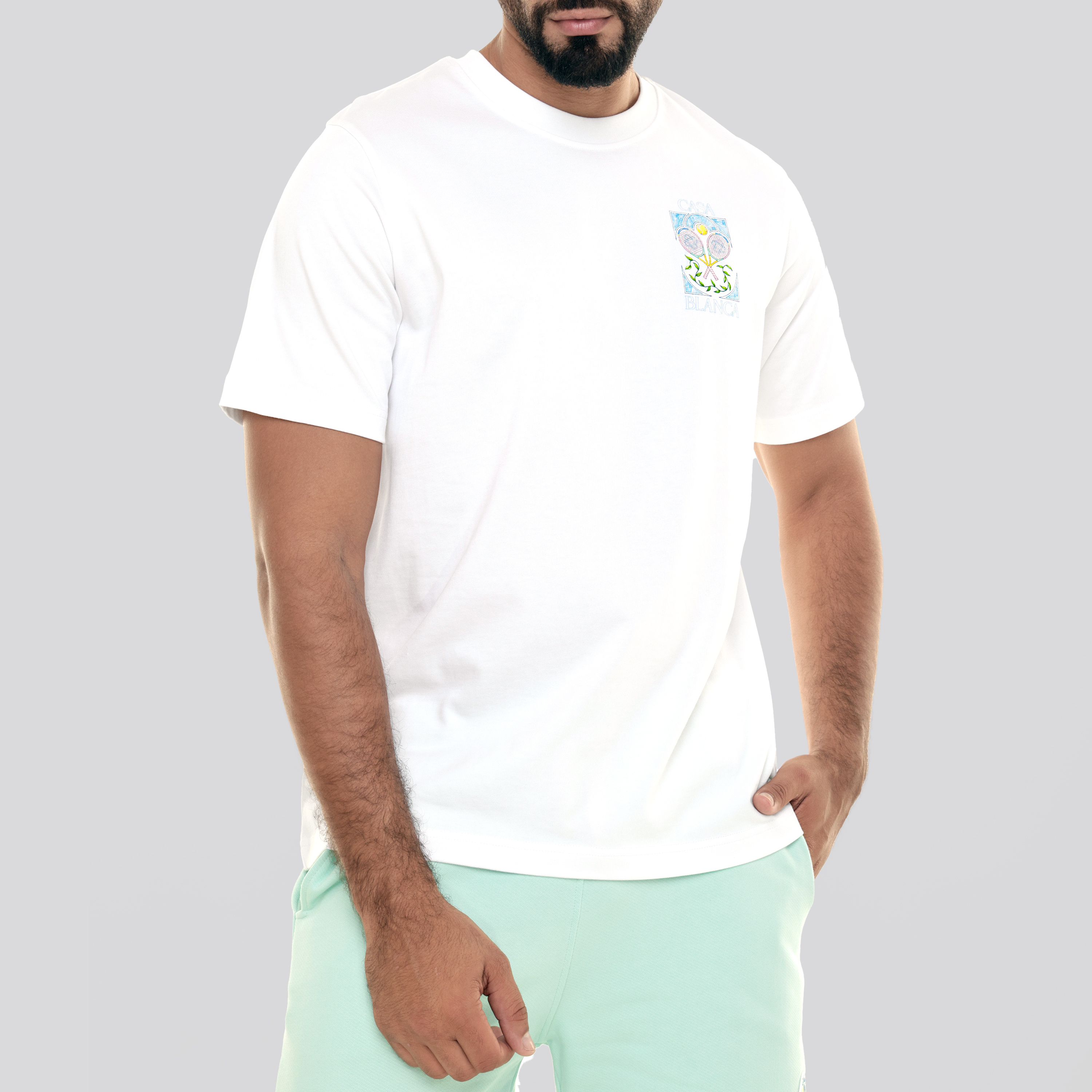 Camiseta Blanca Casablanca Tennis Pastelle