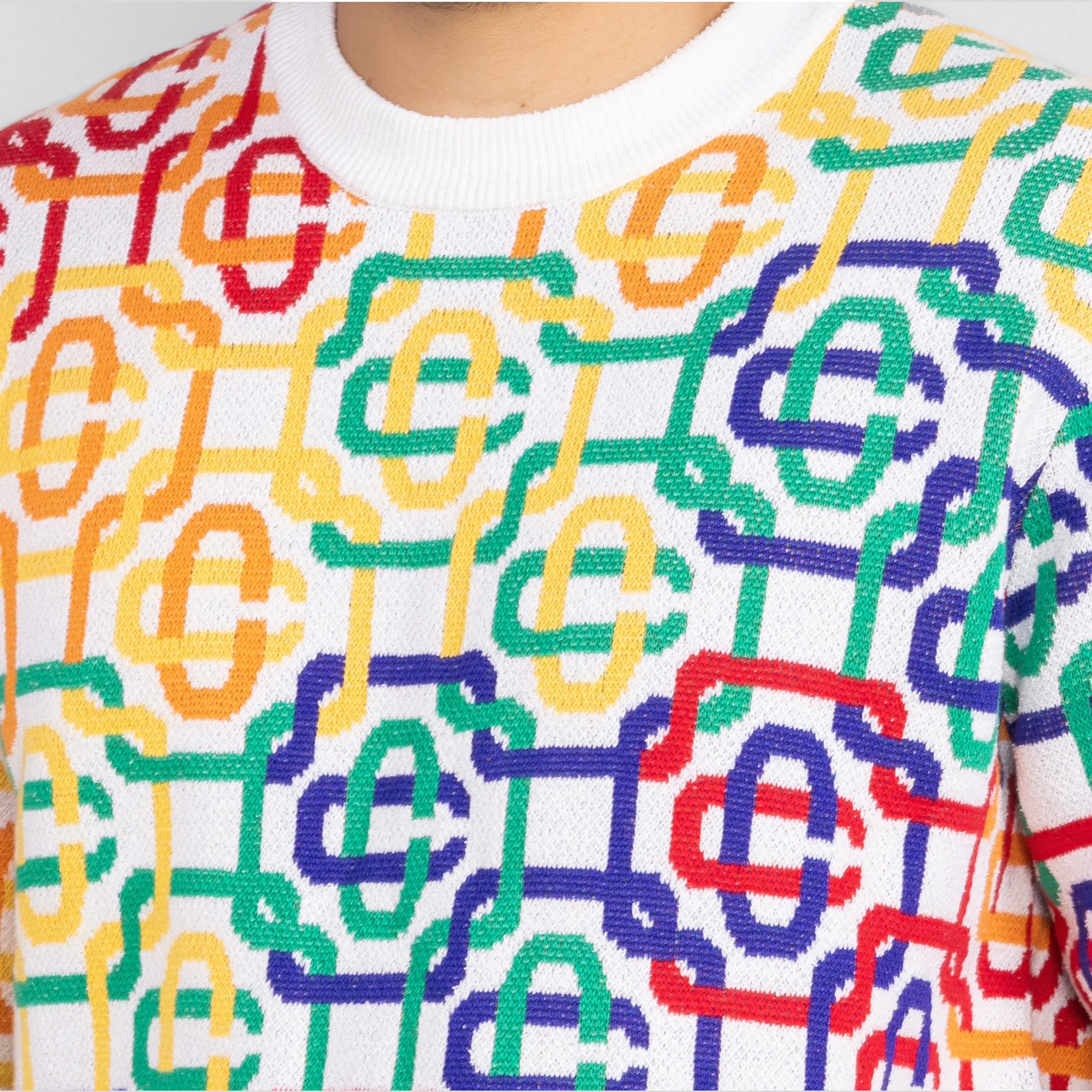 Suéter Multicolor Casablanca Monogram Crew