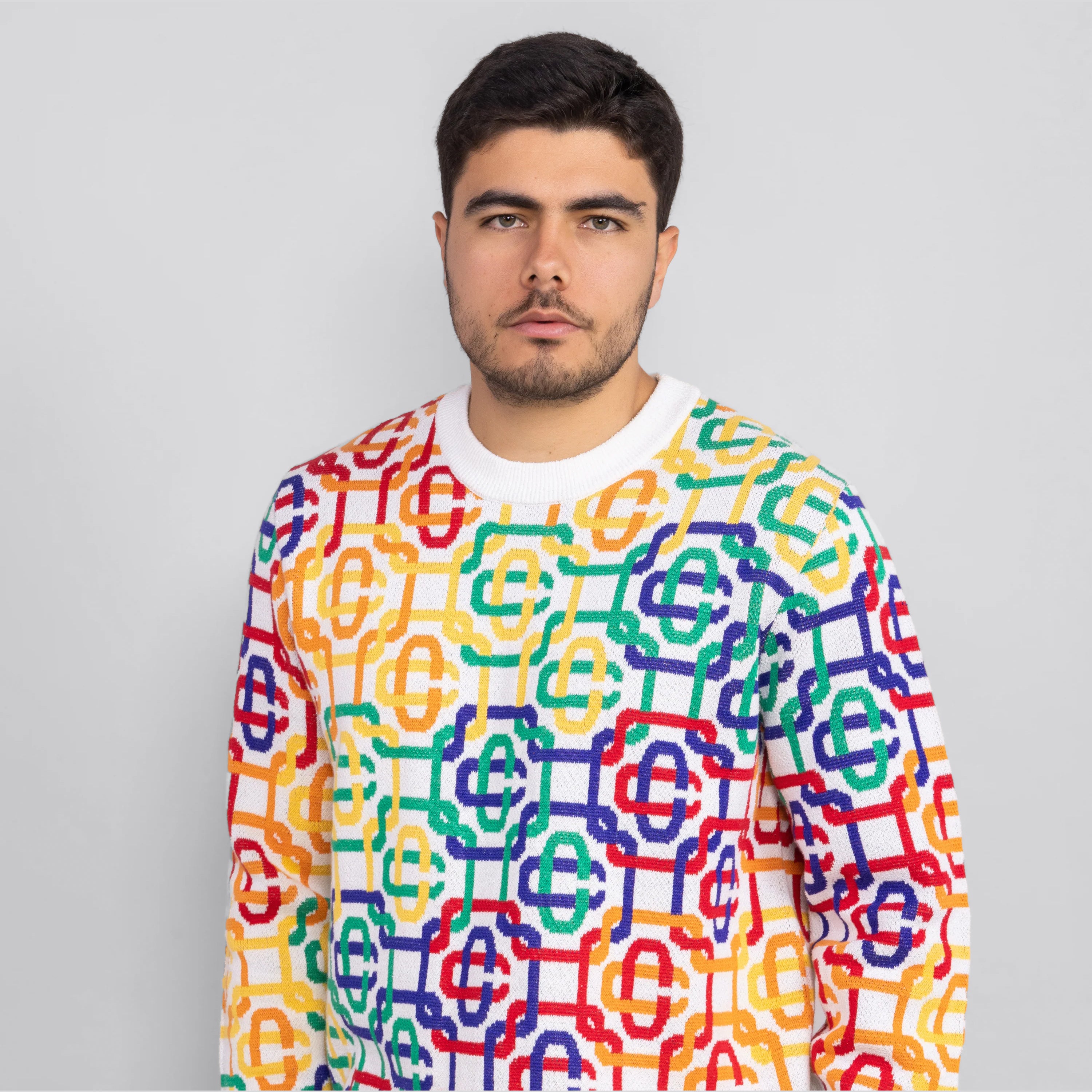 Suéter Multicolor Casablanca Monogram Crew