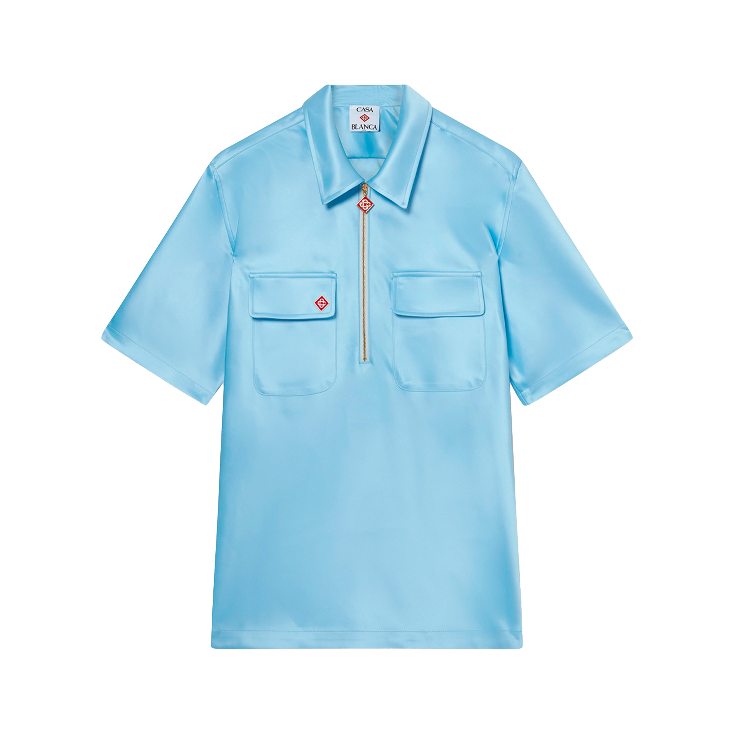 Camisa Celeste Casablanca Zip