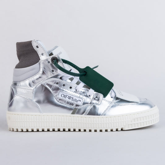 Sneakers High Top Plateados Off-White Court Full Metallic