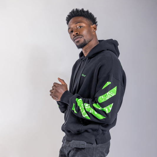 Buzo Negro Off-White Hoodie Moon Cam