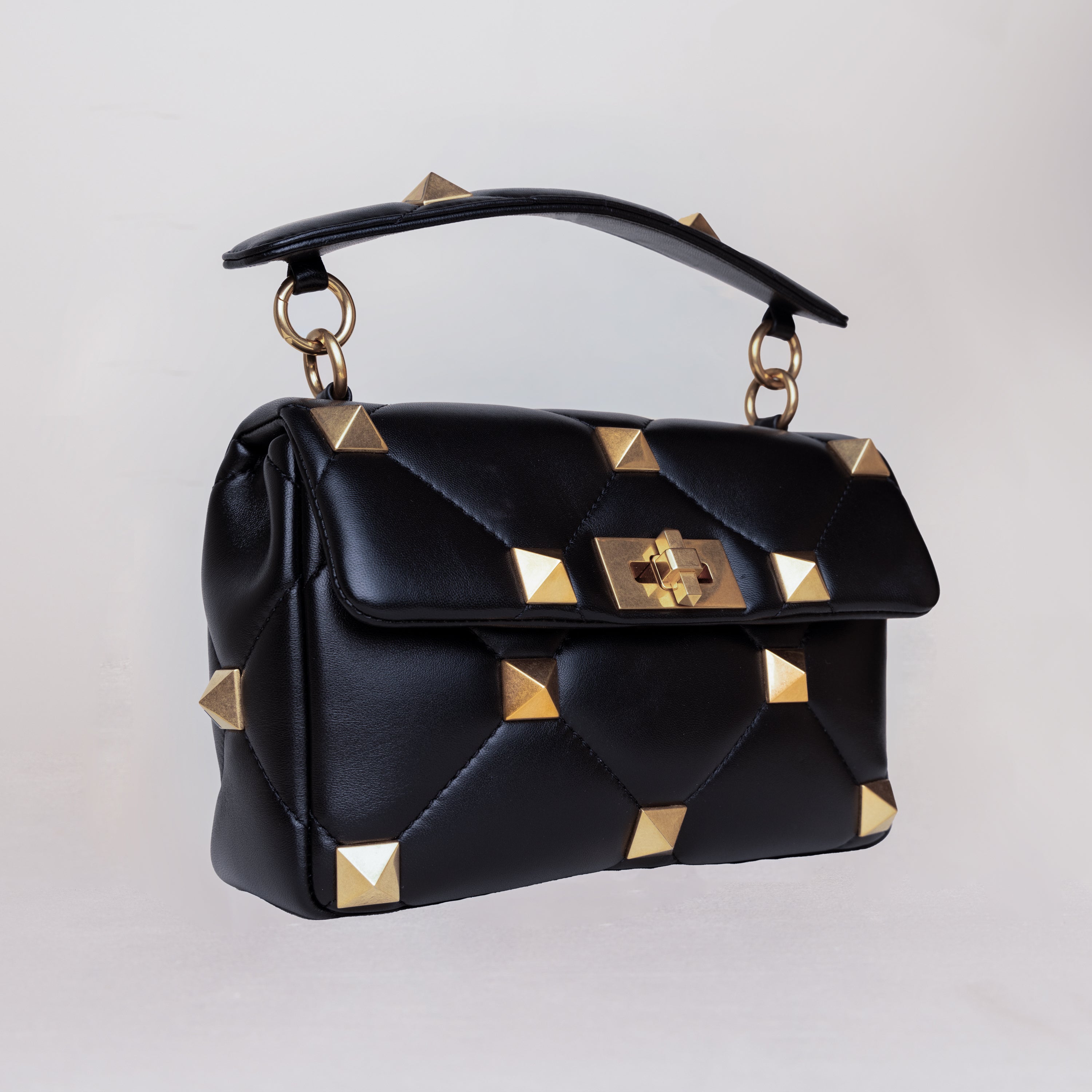 Bolso Pequeño Negro Valentino Roman Stud Bag