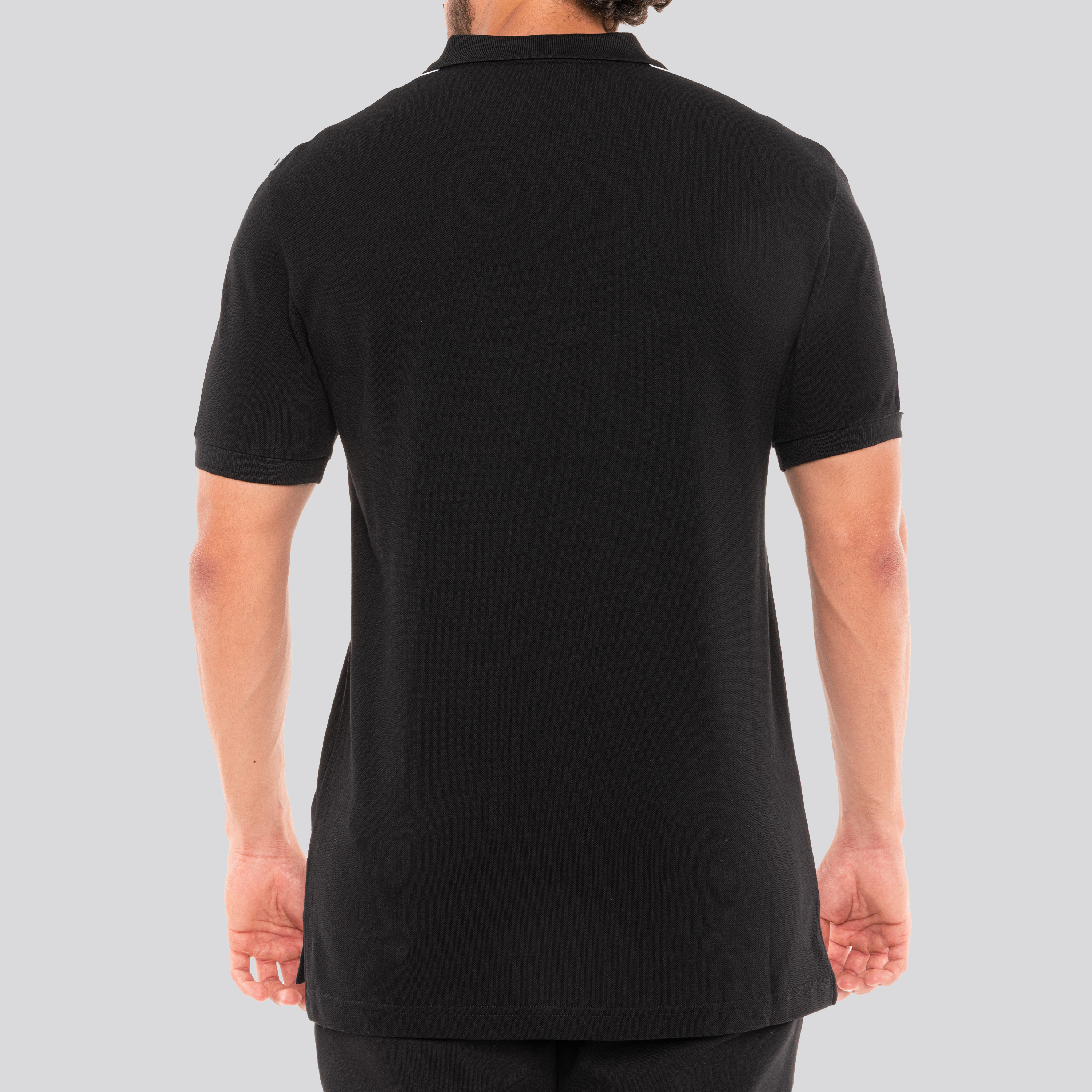 Camiseta Tipo Polo Negra Moschino Side Logo