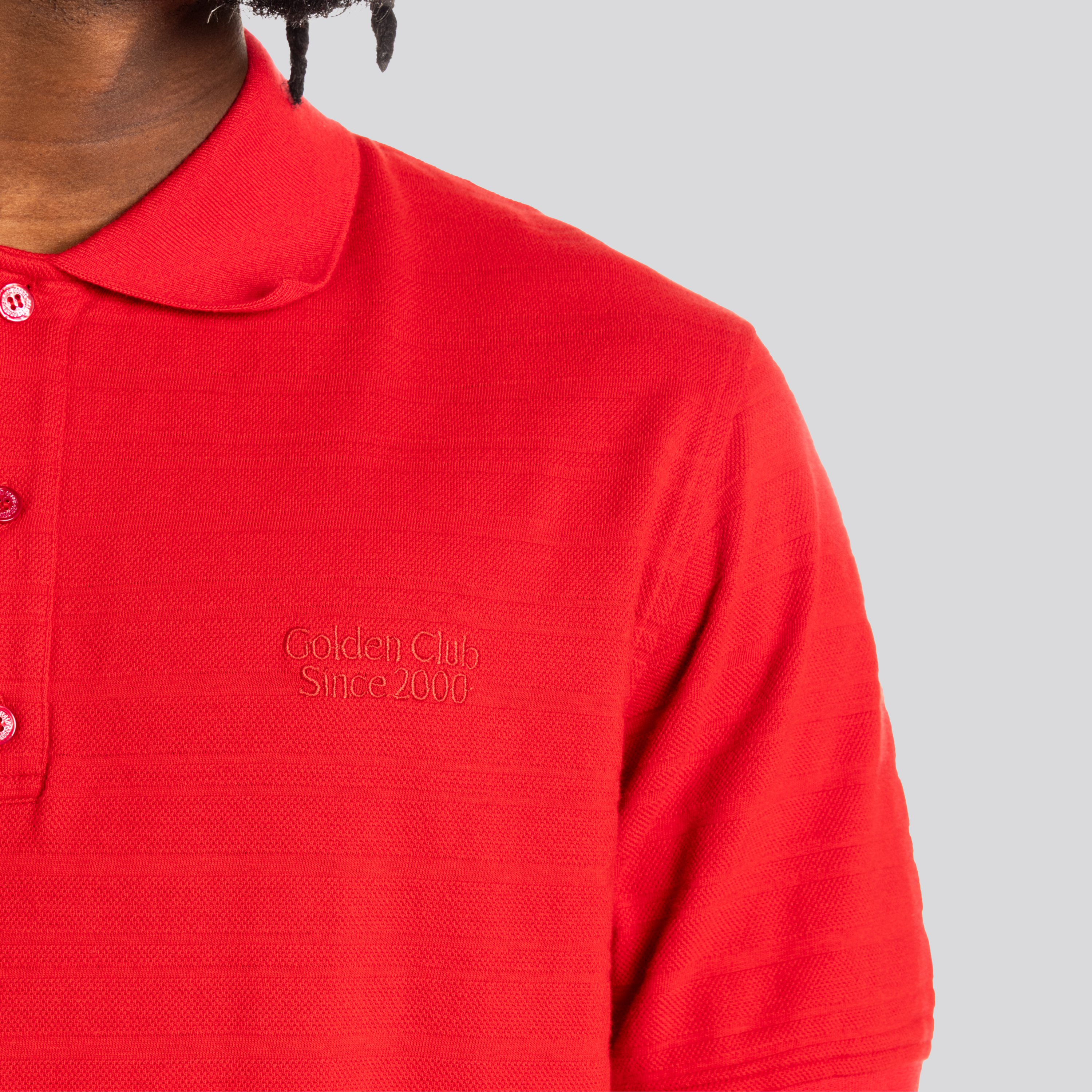 Polo Rojo Golden Goose Piquet