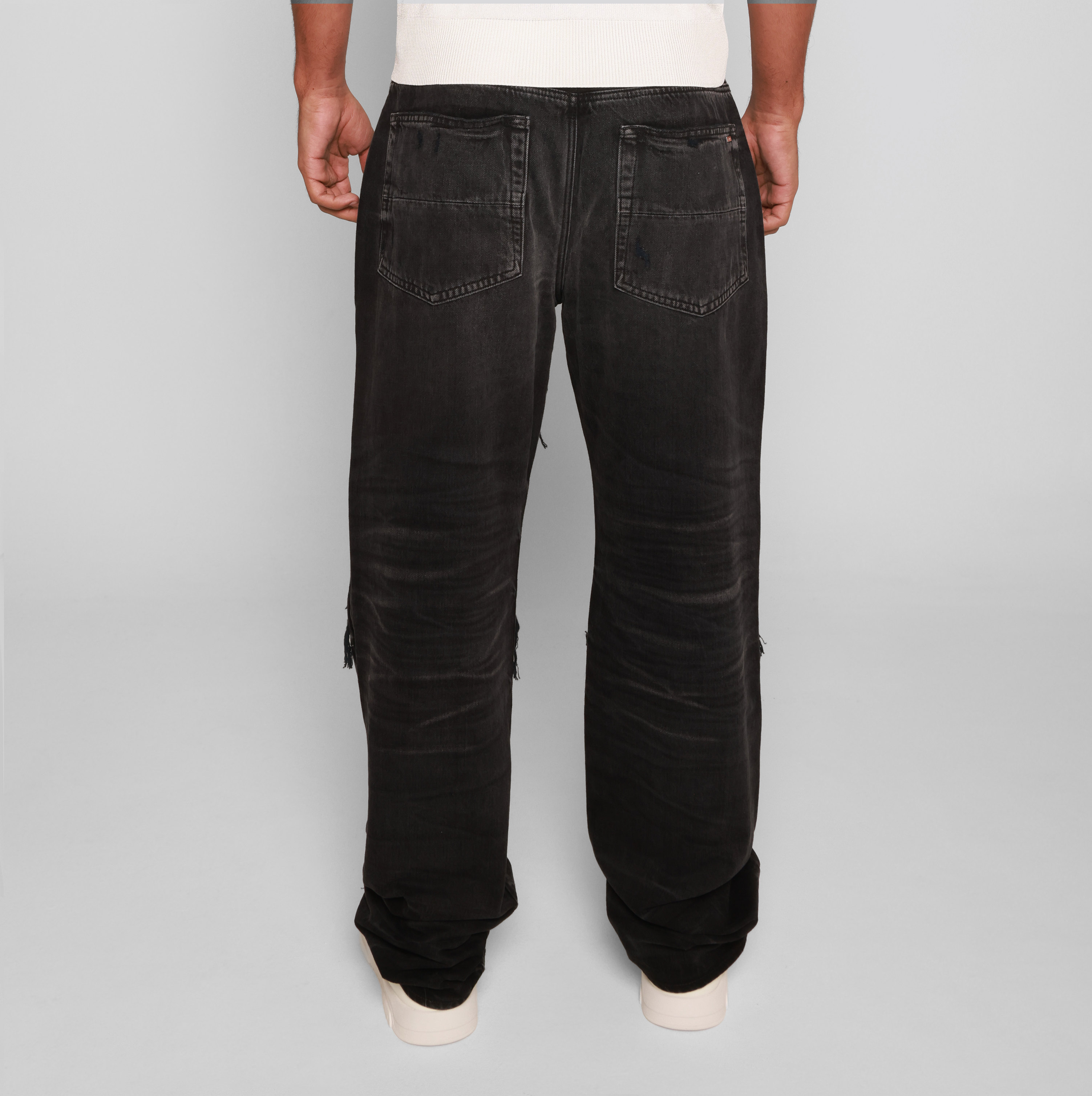 Jeans Negro AMIRI Leather Straight Mx1