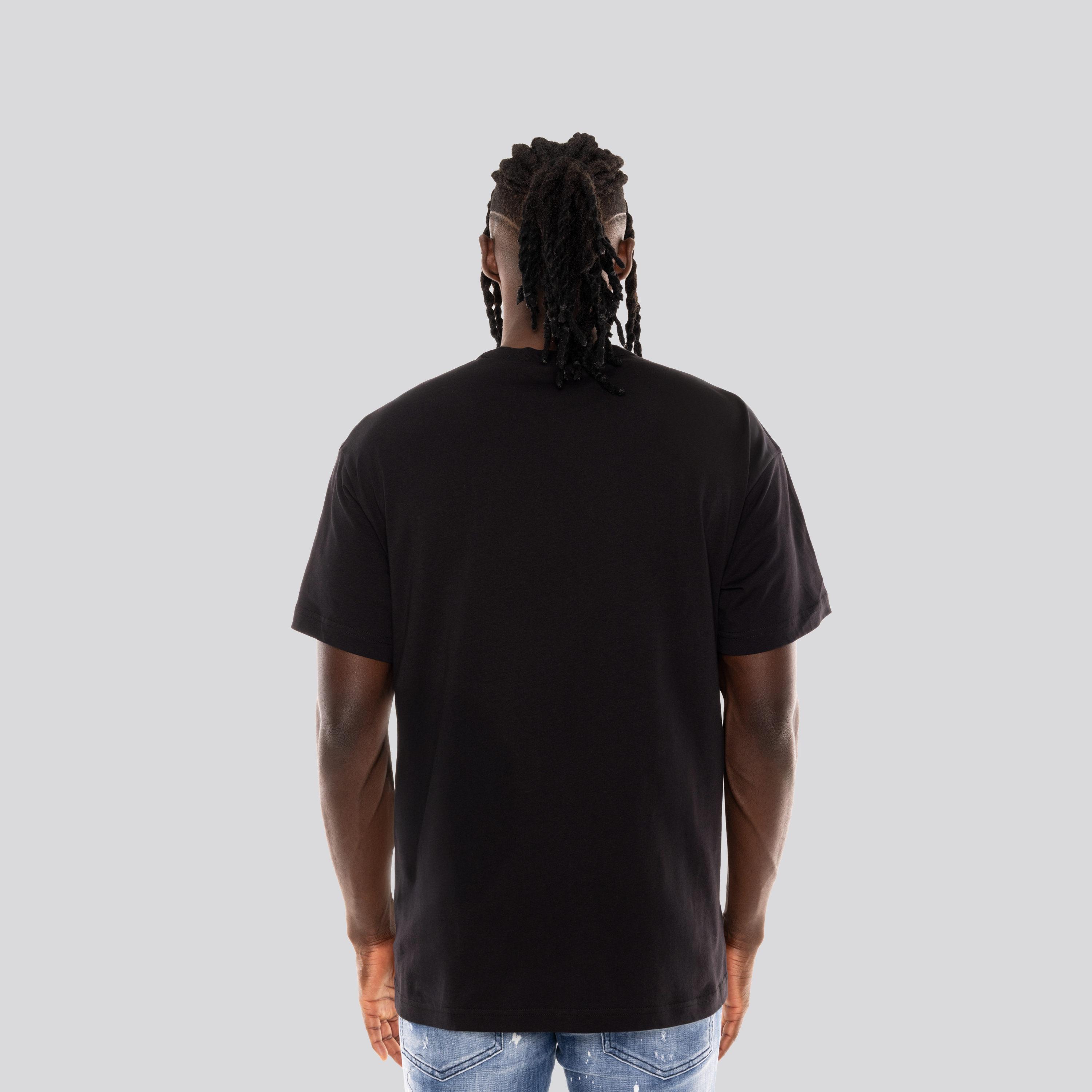 Camiseta Negra Versace Jeans Couture Logo Multicolor