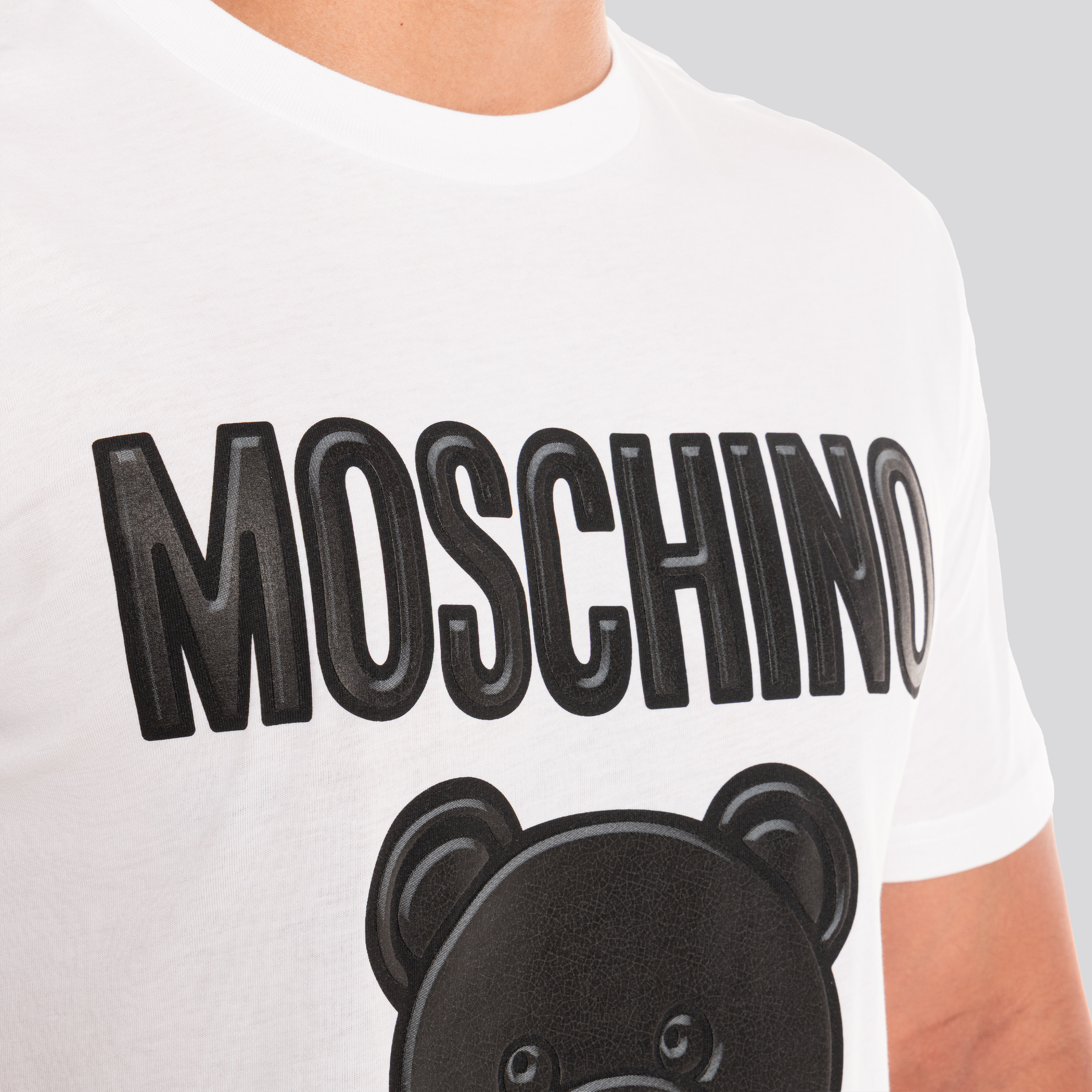 Camiseta Blanca Moschino Big Teddy