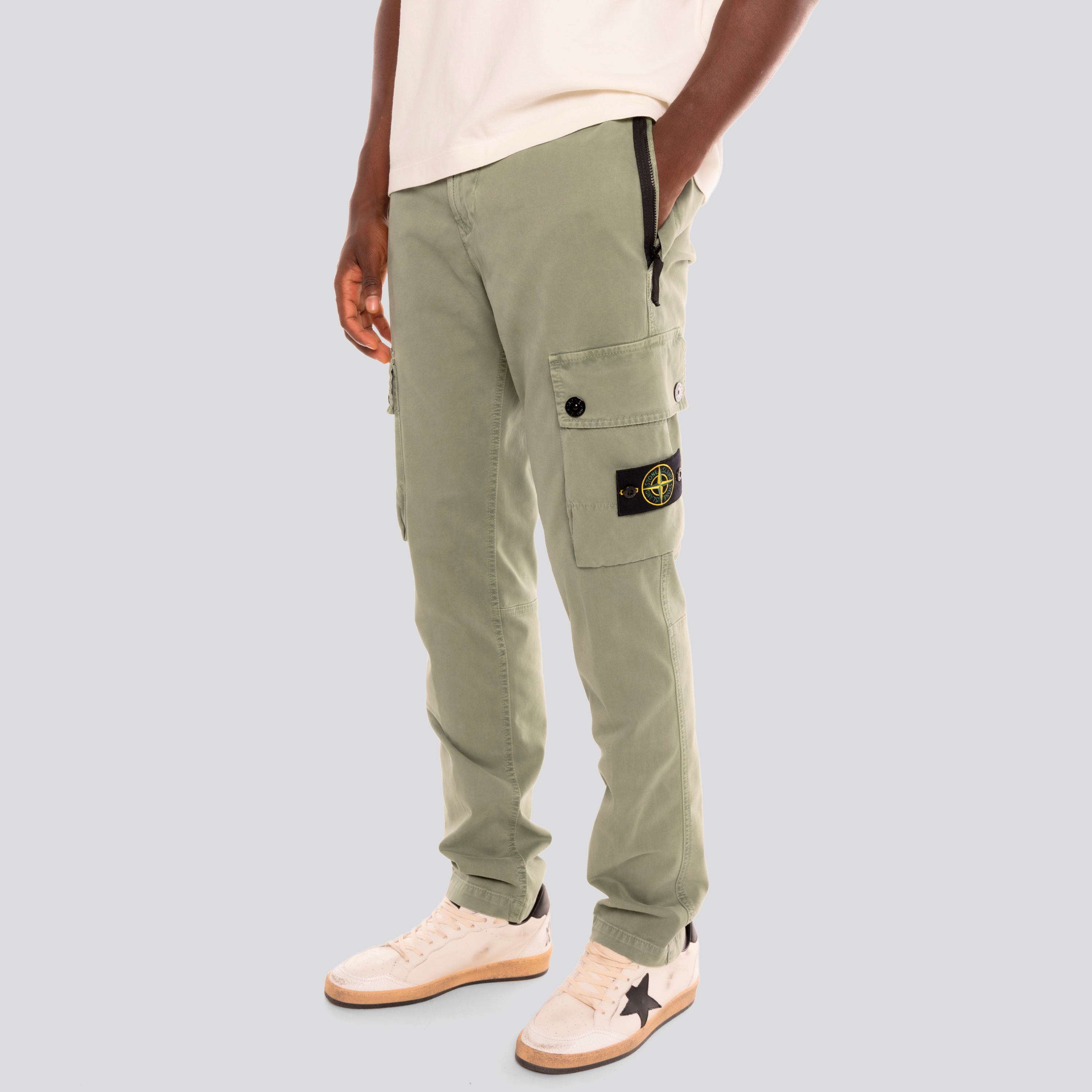 Pantalón Verde Stone Island Double Pocket Tag