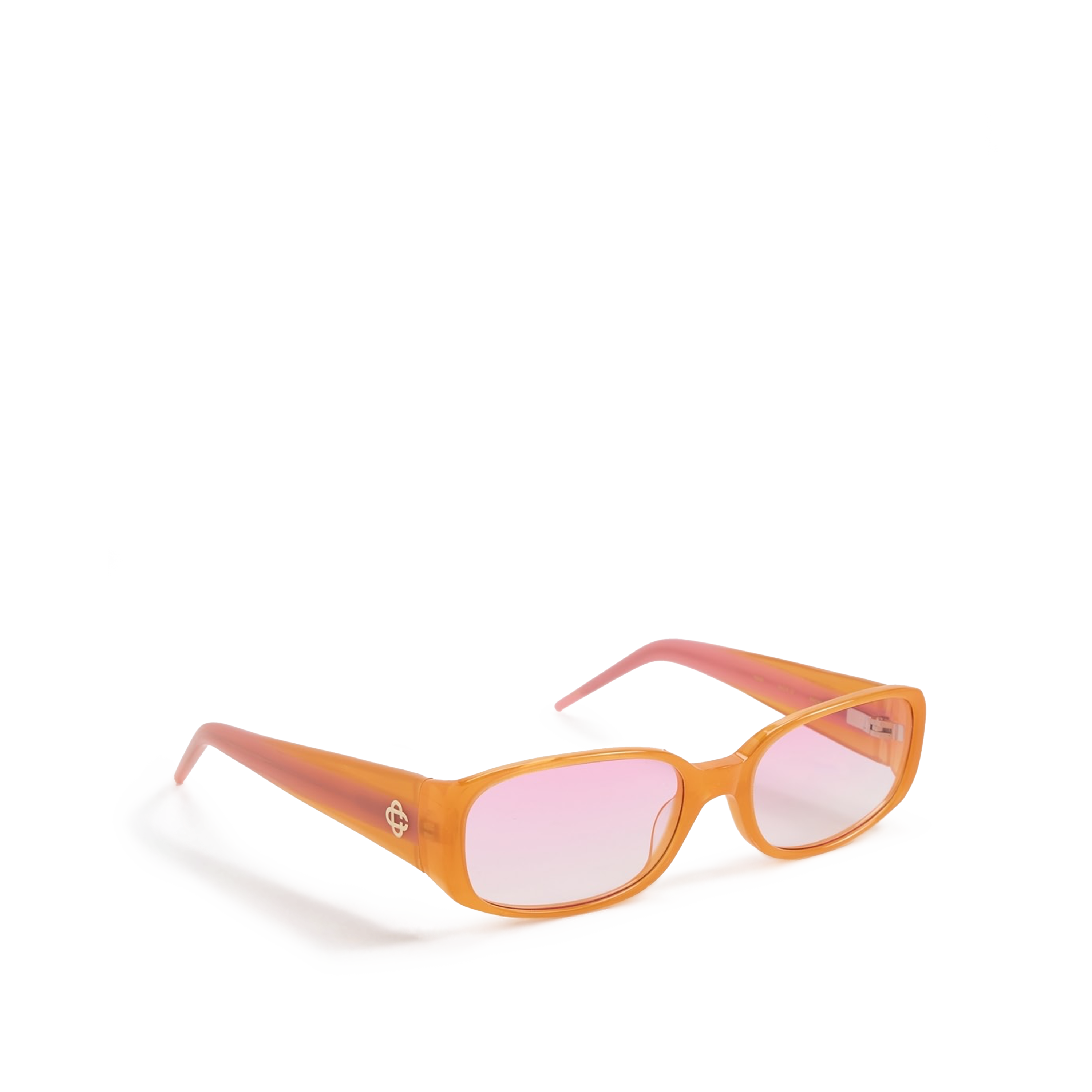 Gafas Naranjas Casablanca Oval Stripe Acetate Sunglasses