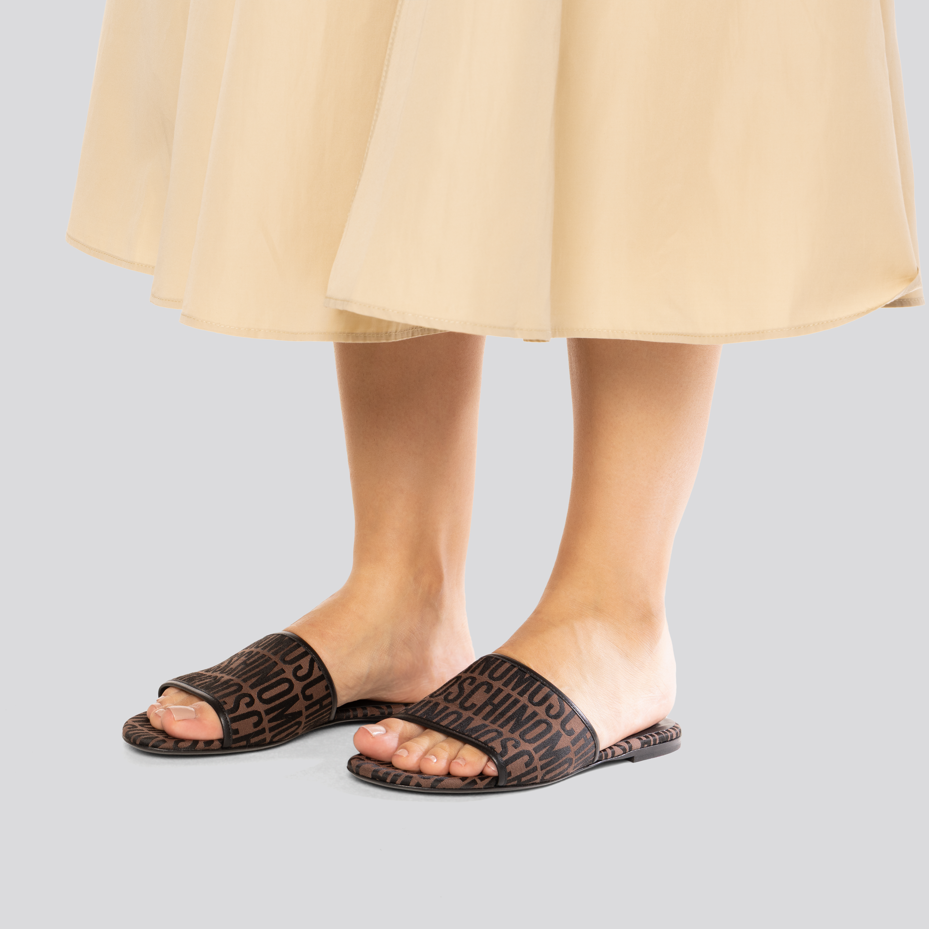 Sandalias Café Moschino Multilogo Slip