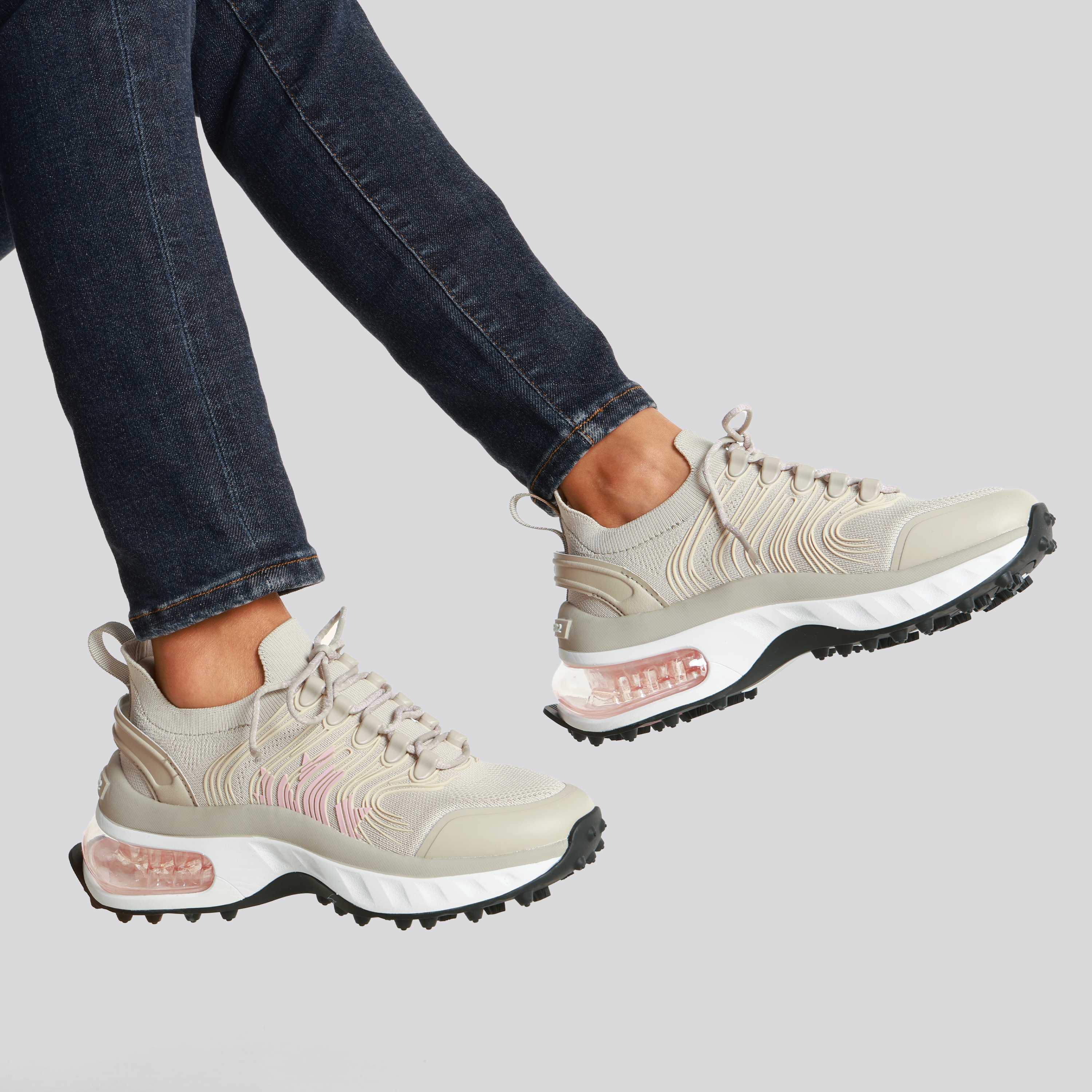 Sneakers Beige Dsquared2 Leaf