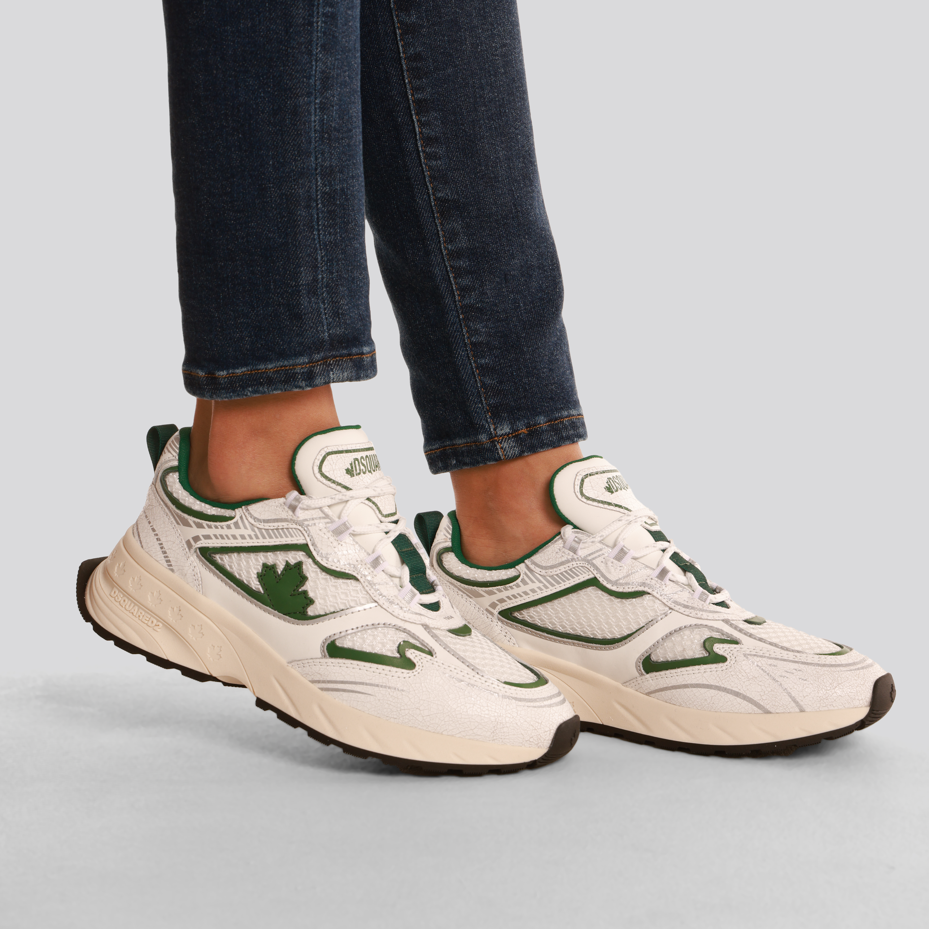 Sneakers Blancos Dsquared2 Detailed Leaf