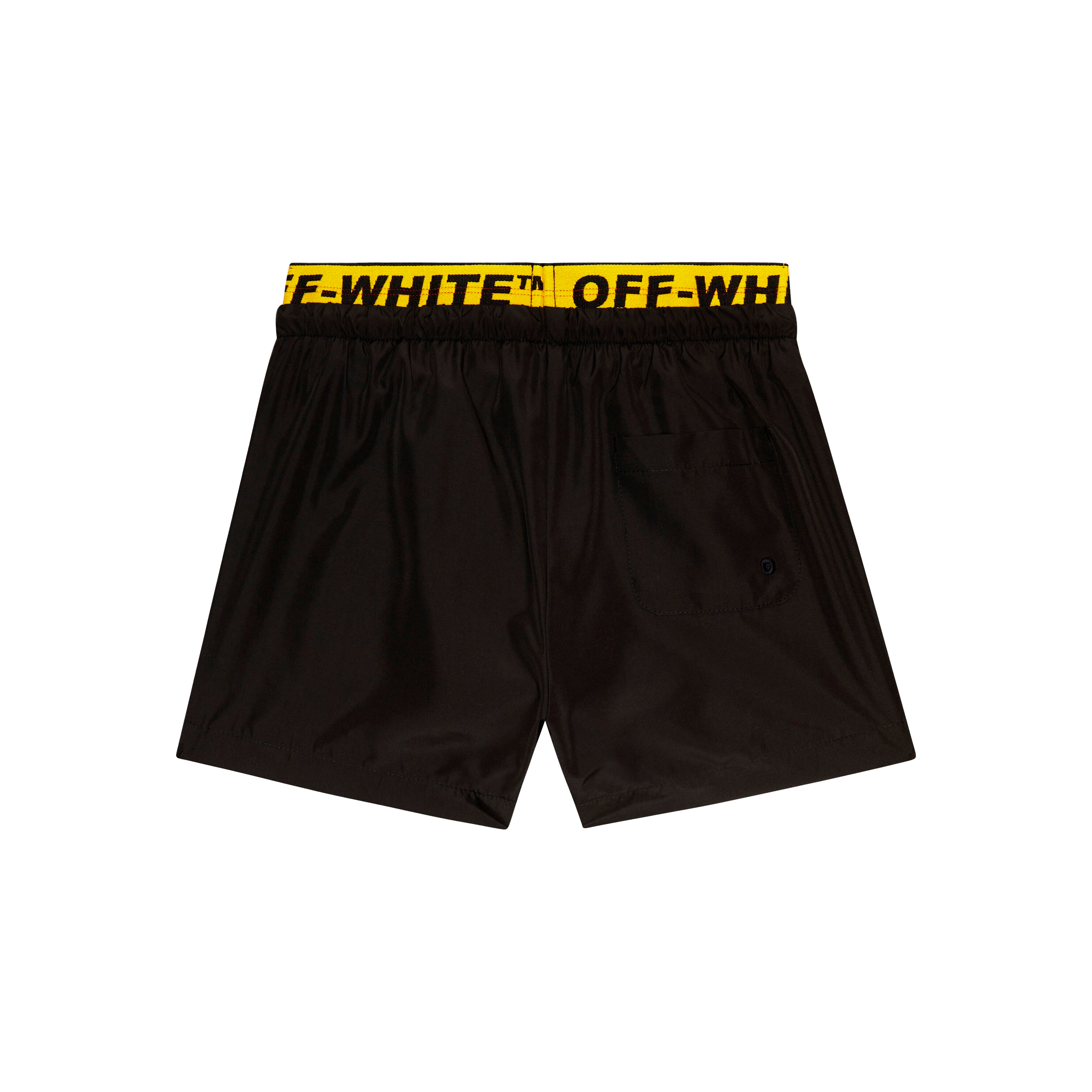 Short Negro Yellow Off-White Kids Logo Industrial