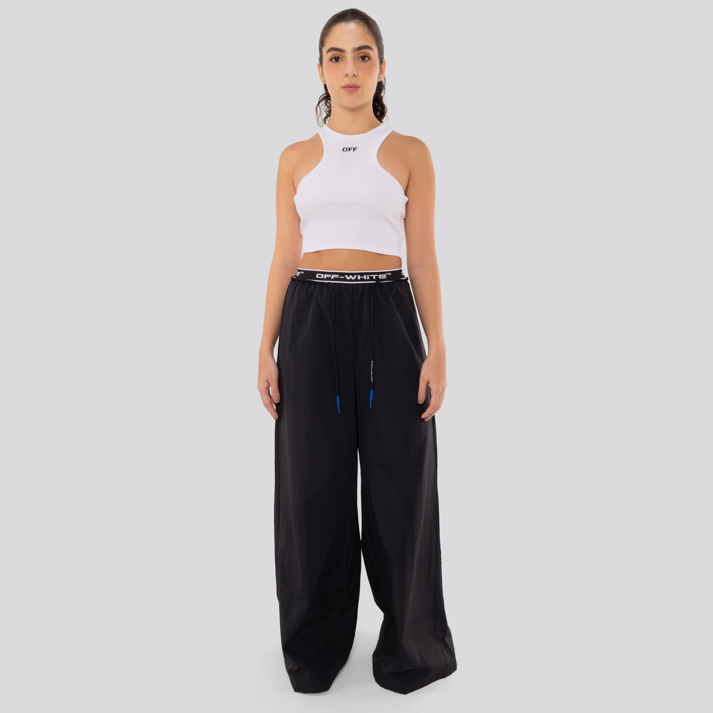 Pantalón Negro Off-White Ny Logoband