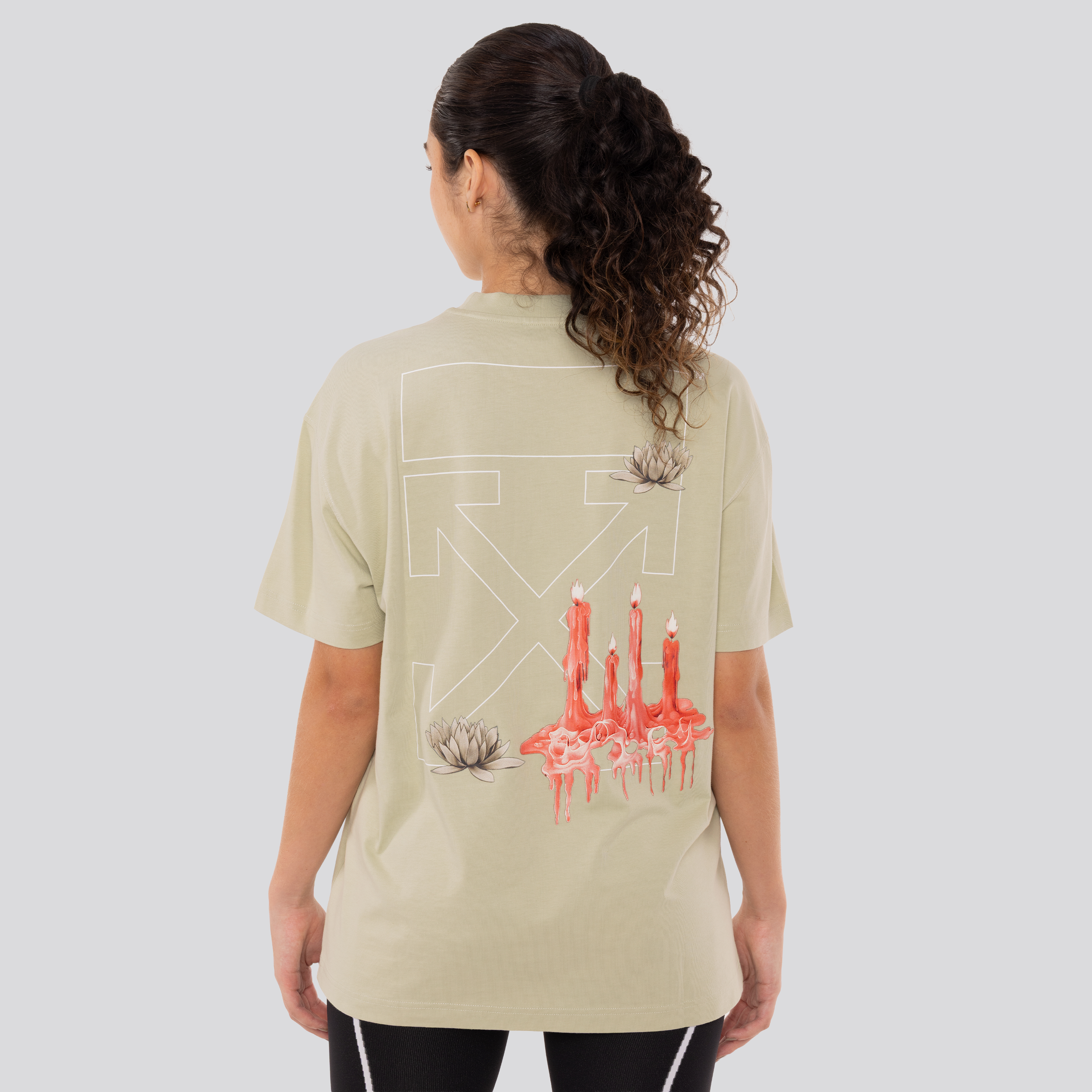 Camiseta Verde Off-White Candles Arrow