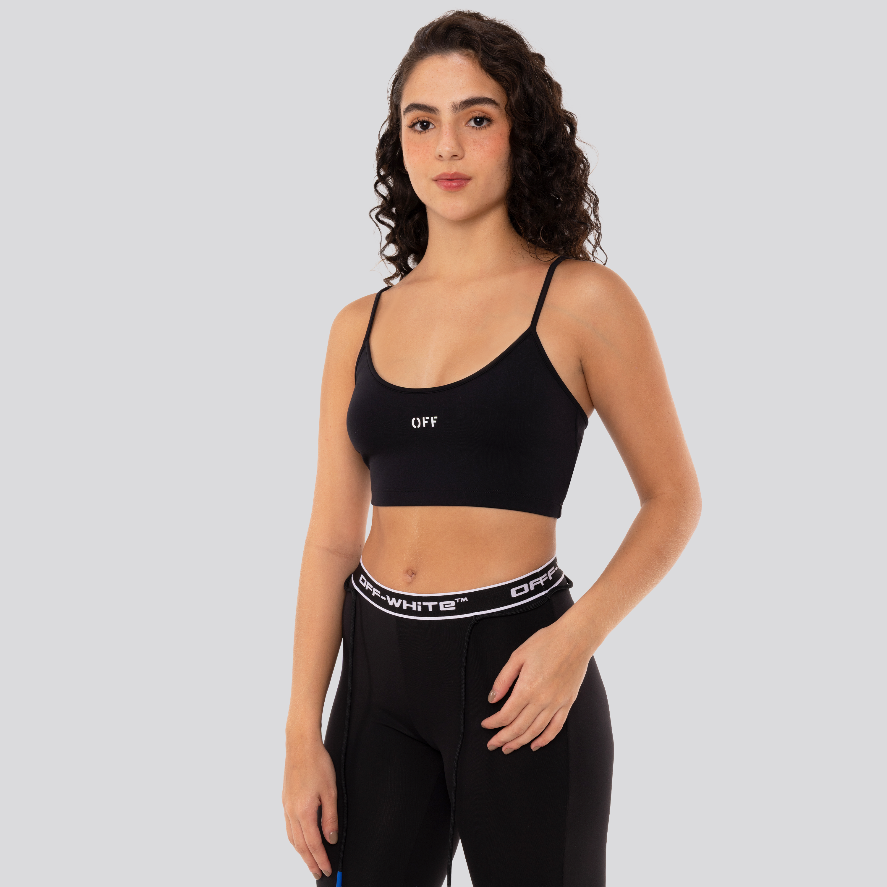 Top Negro Off-White Off Stamp