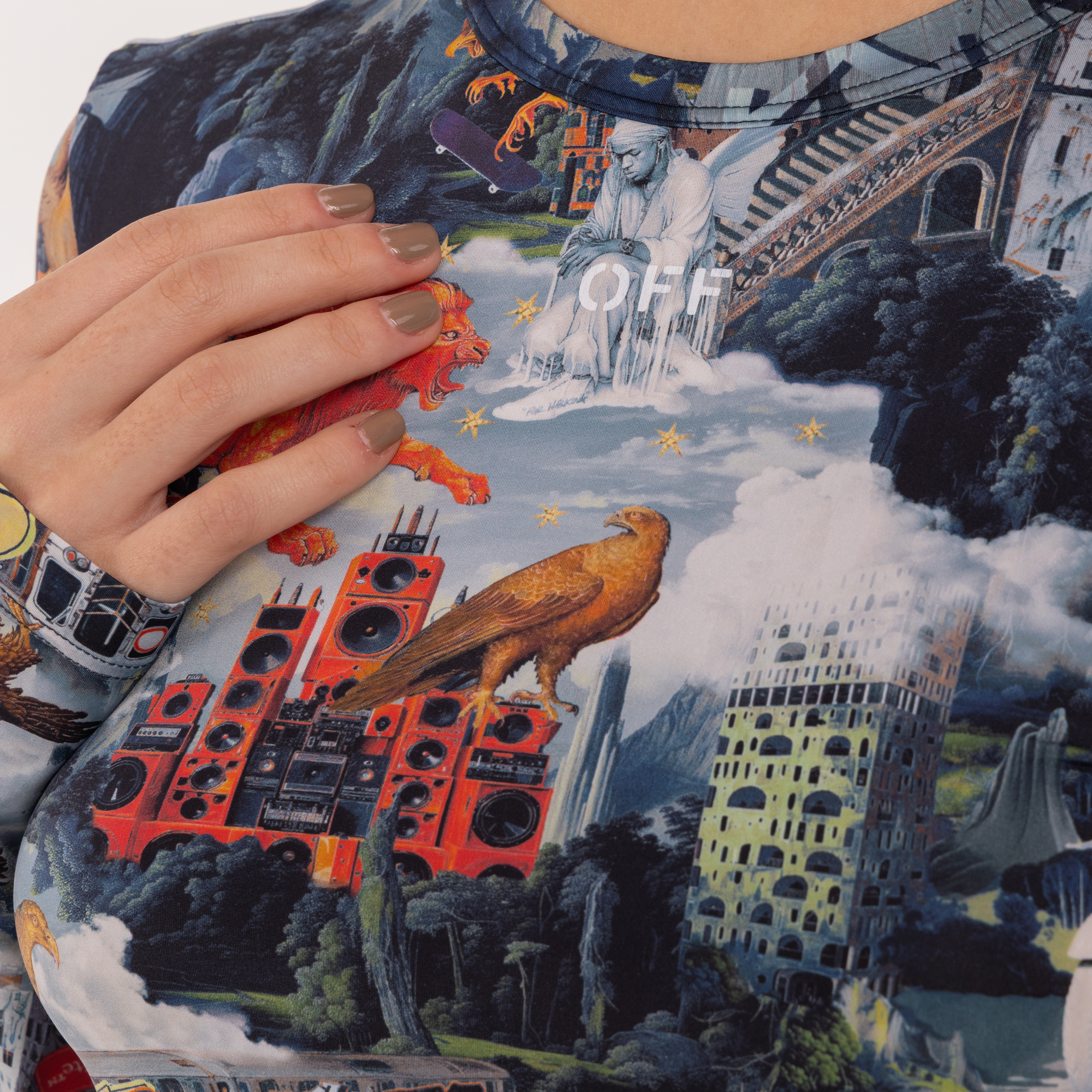 Blusa Multicolor Off-White World Paint