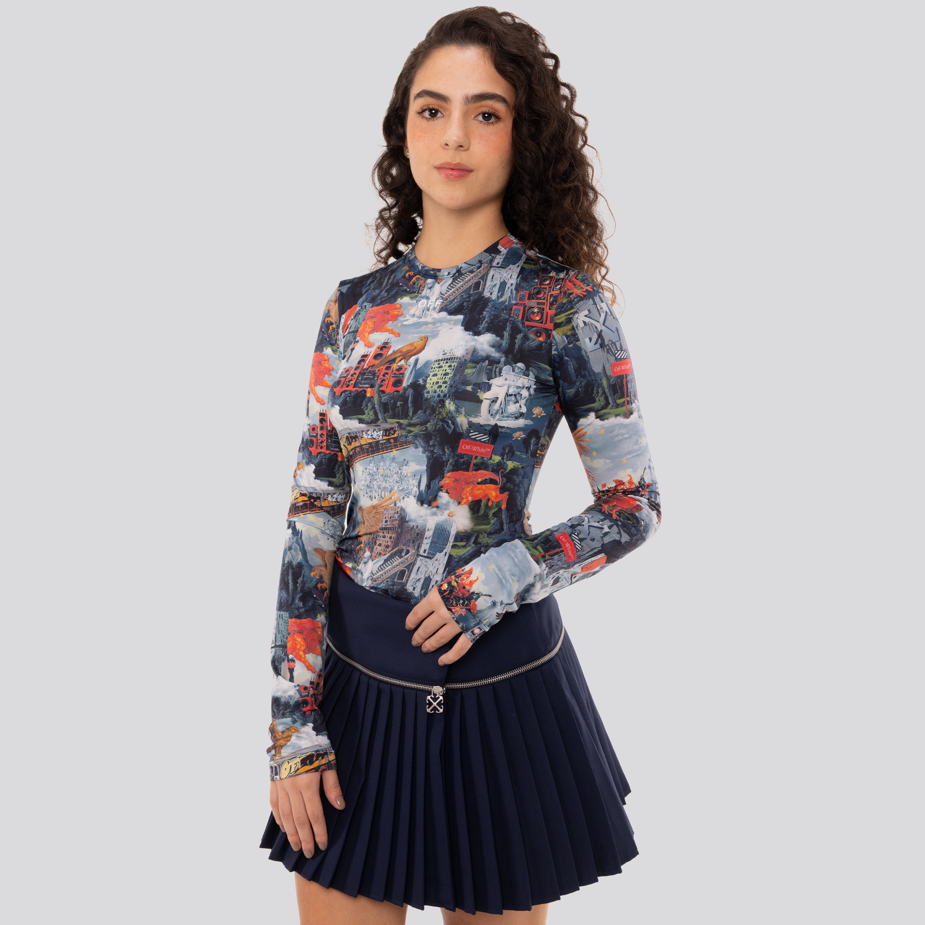 Blusa Multicolor Off-White World Paint