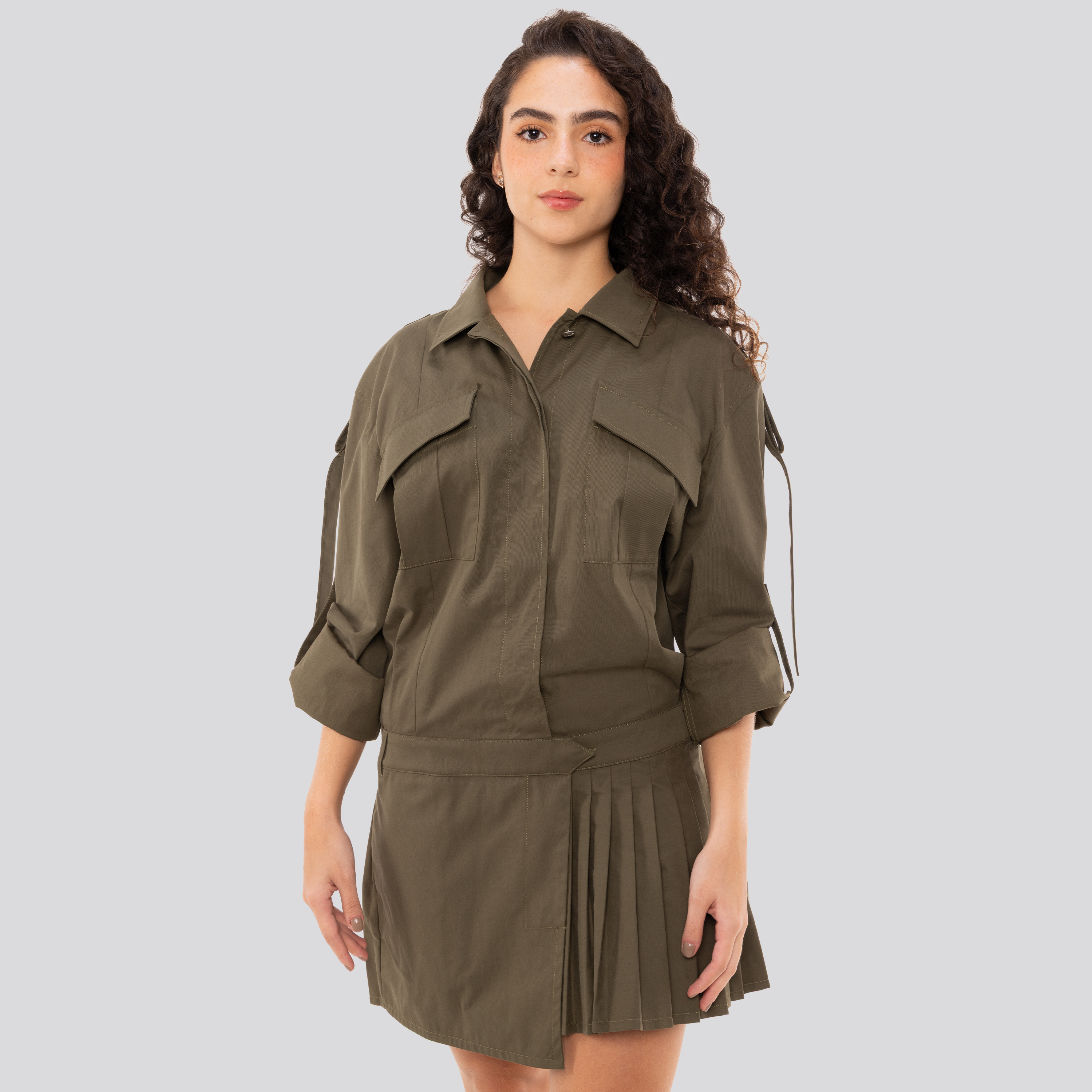Camisa Verde Off-White CO Savana Mini