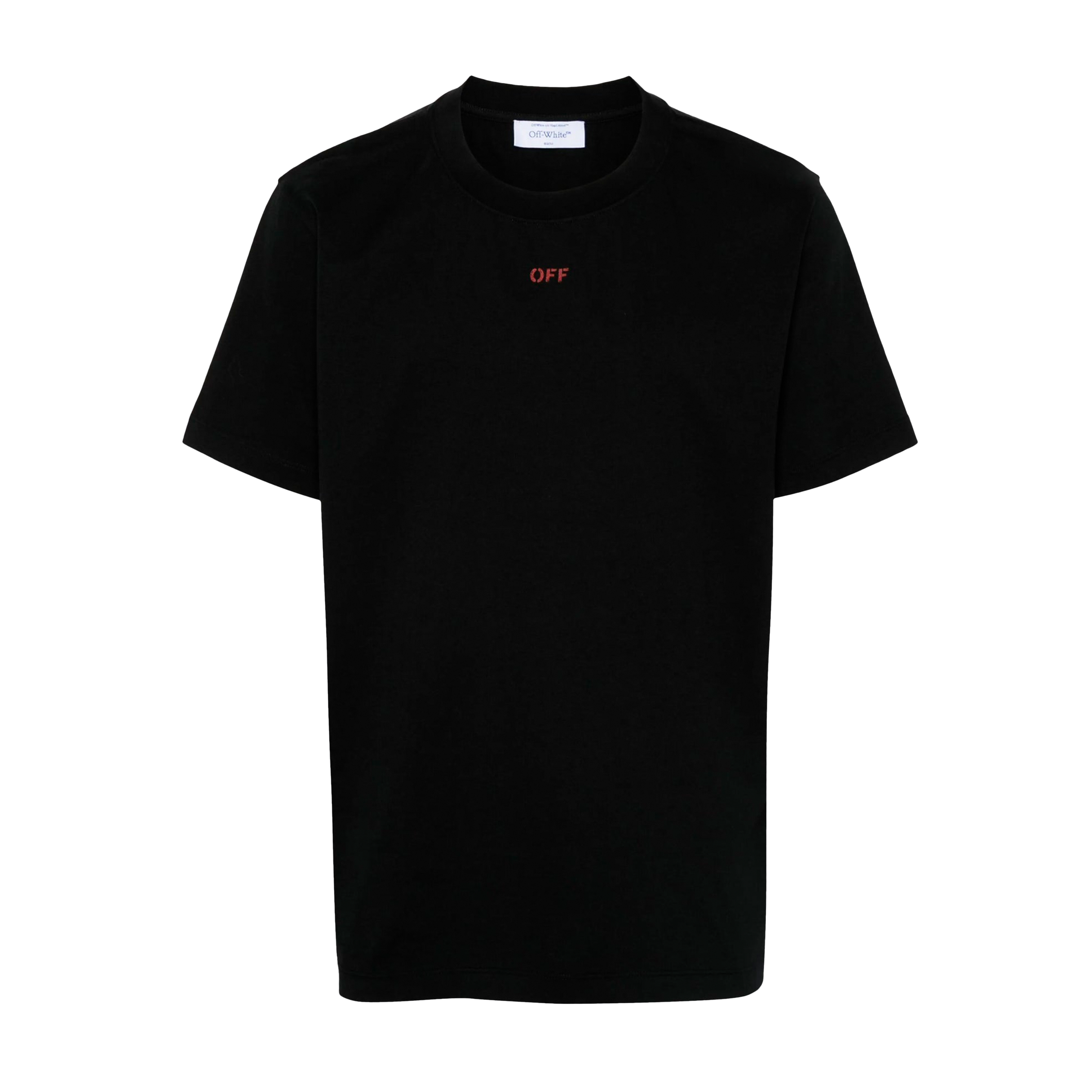 Camiseta Negra Rojo Off-White Off Stamp