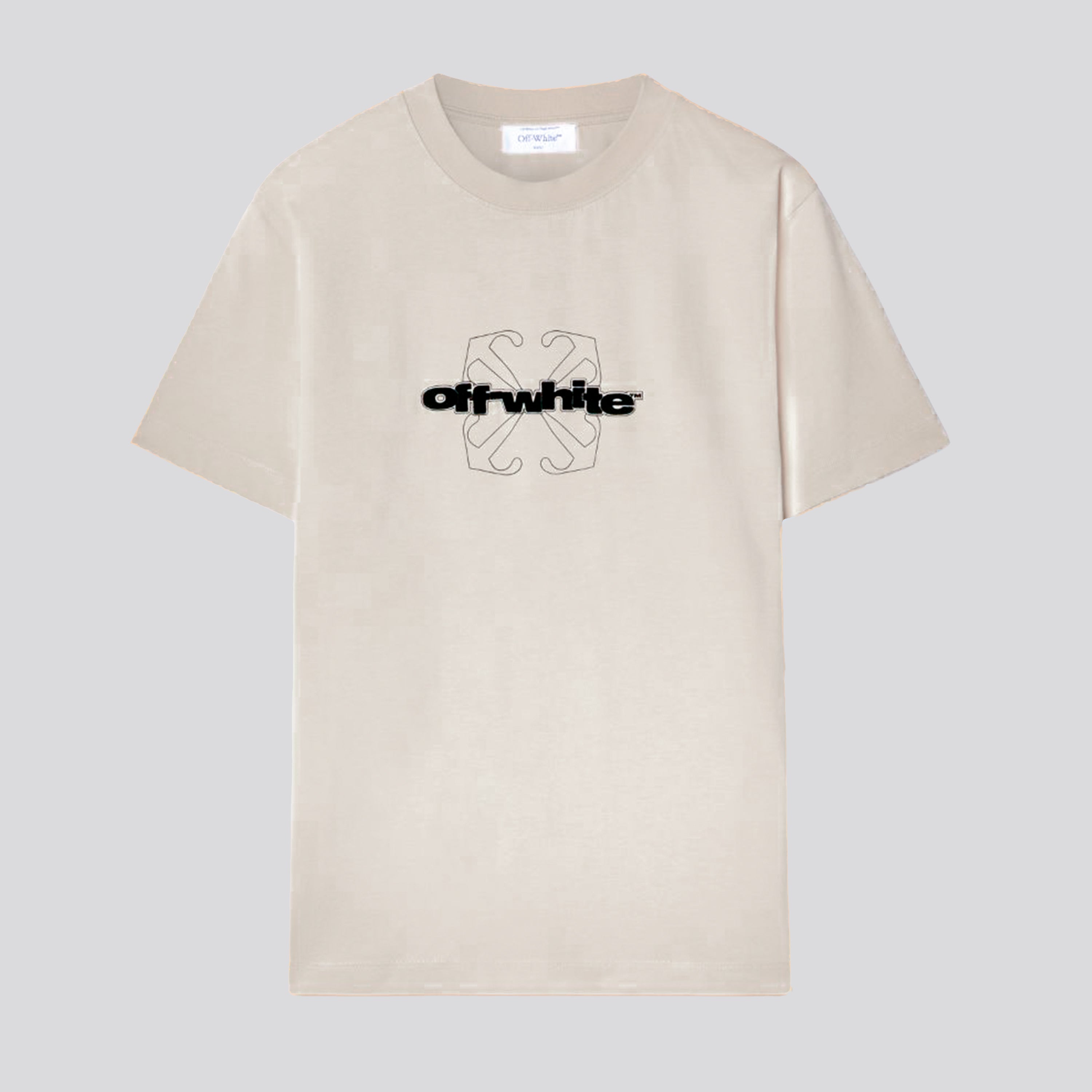 Camiseta Beige Off-White Flock Arrow