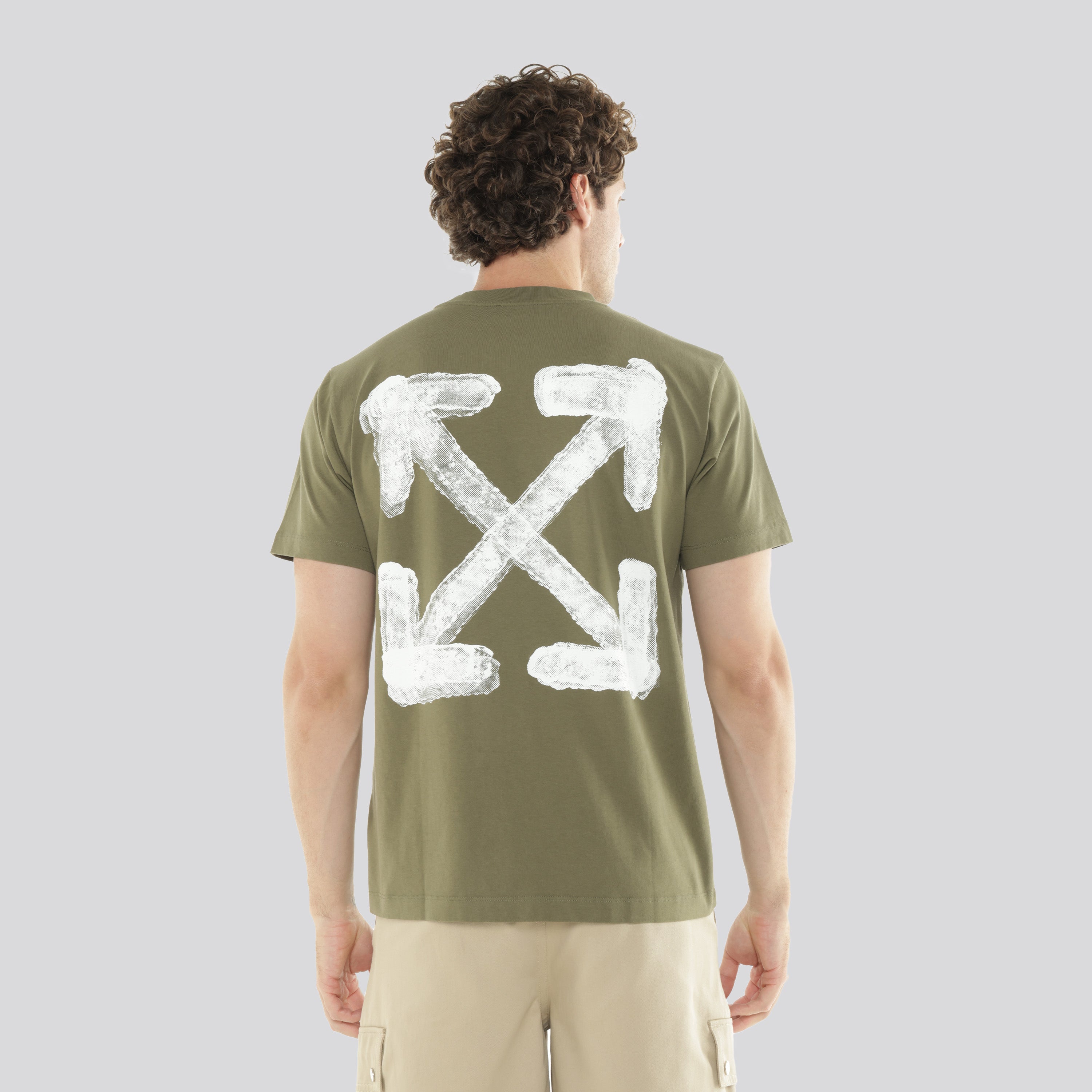 Camiseta Verde Off-White Spray Arrow