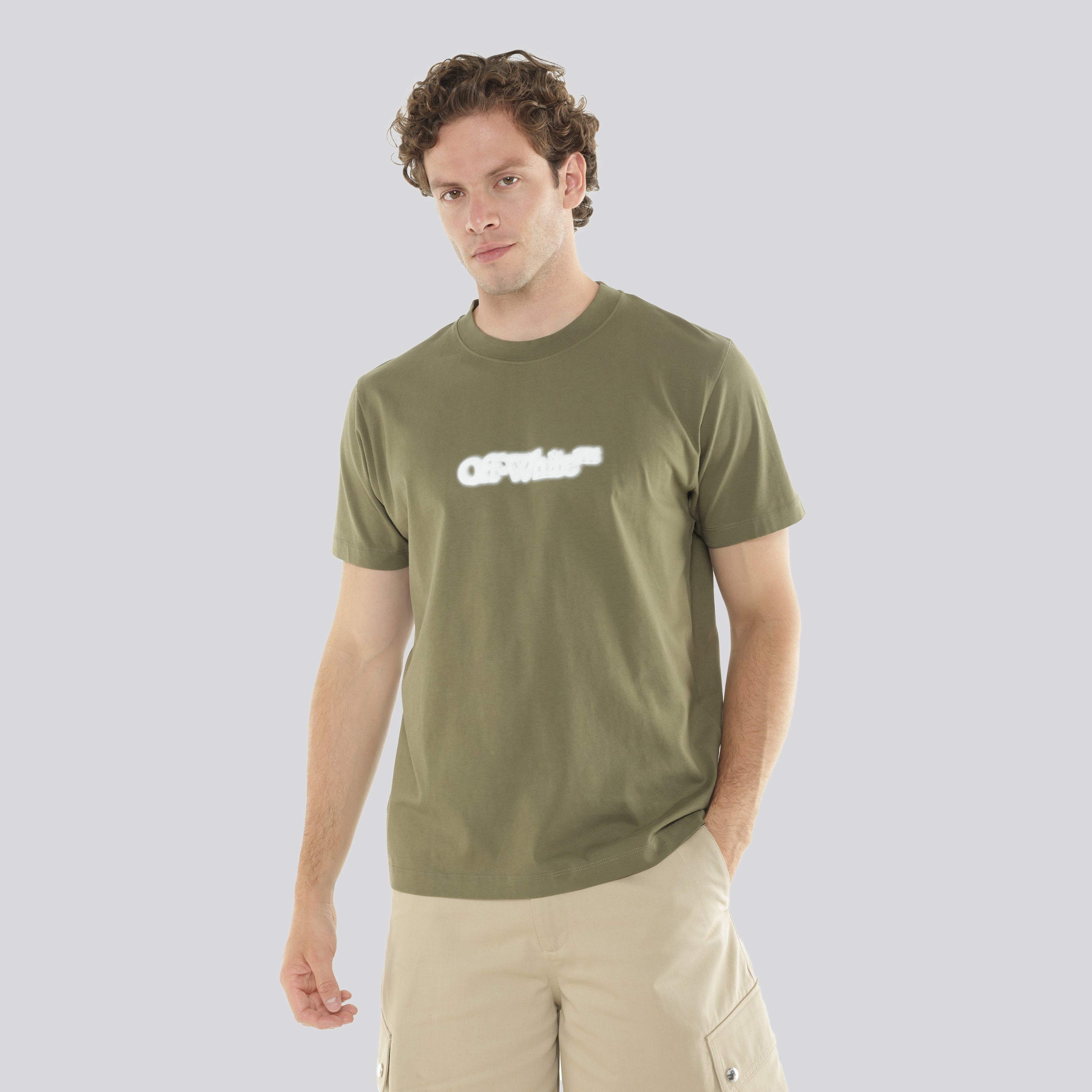 Camiseta Verde Off-White Spray Arrow