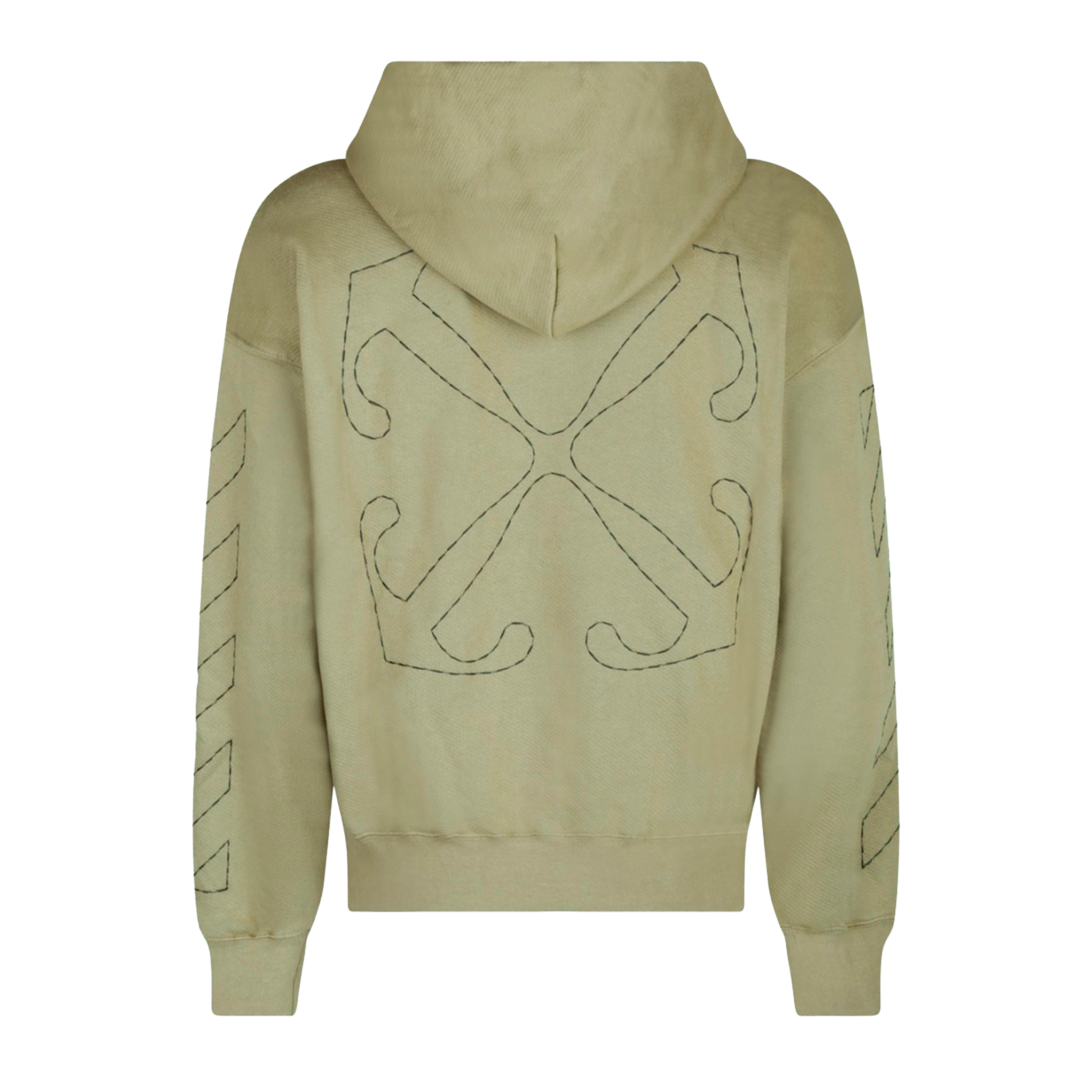 Buzo Tipo Hoodie Beige Off-White Stitch Skate