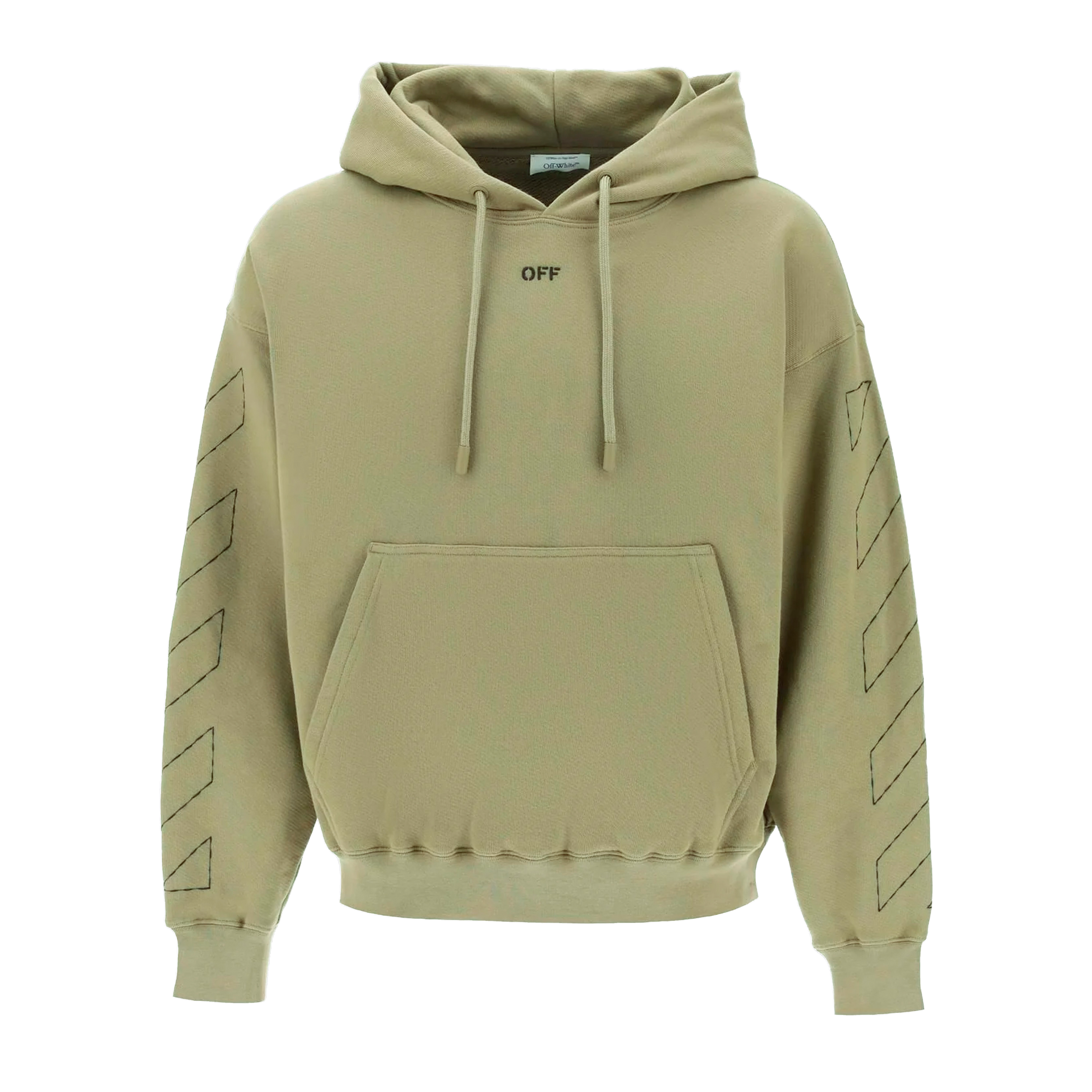 Buzo Tipo Hoodie Beige Off-White Stitch Skate
