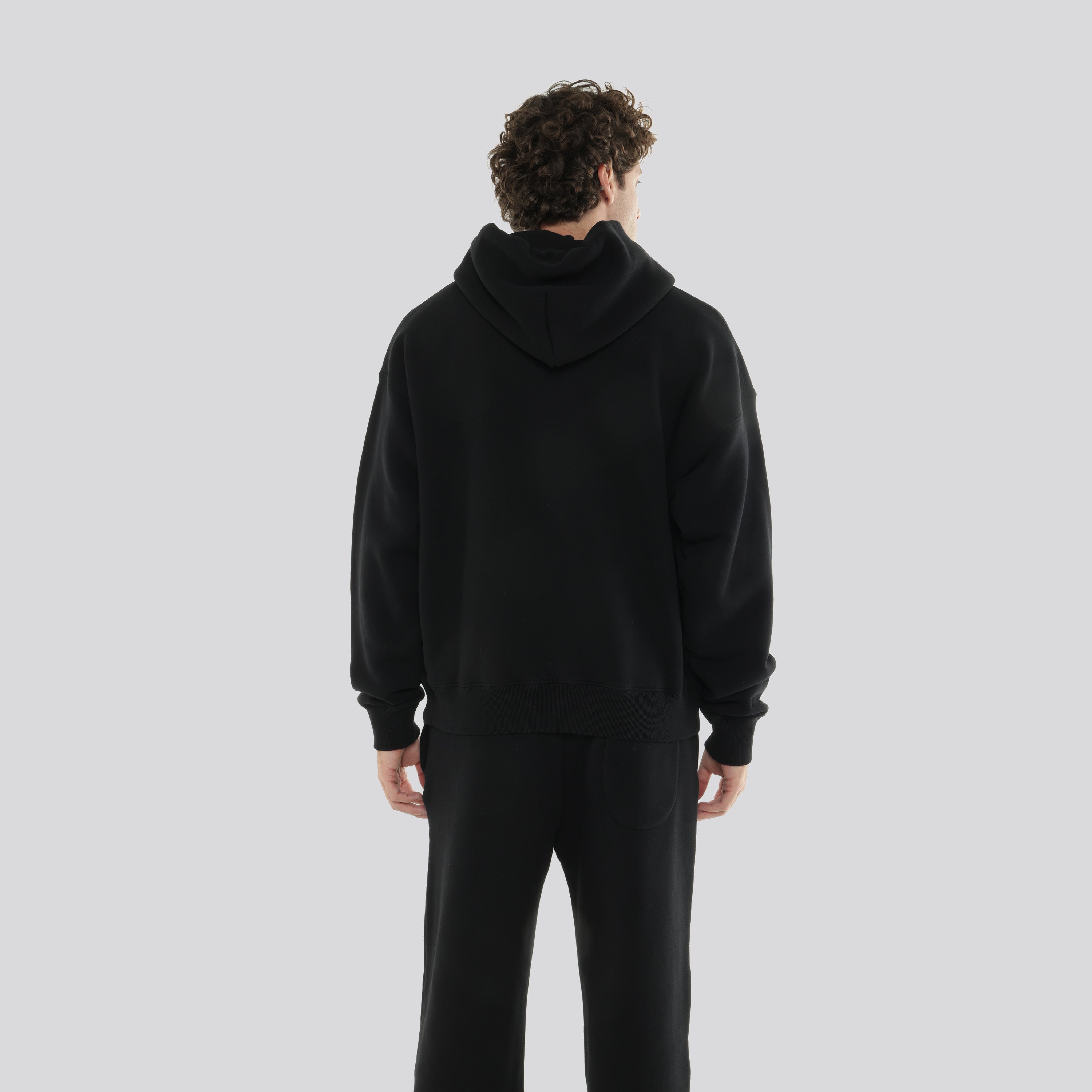 Buzo Tipo Hoodie Negro Off-White Fresco Oval