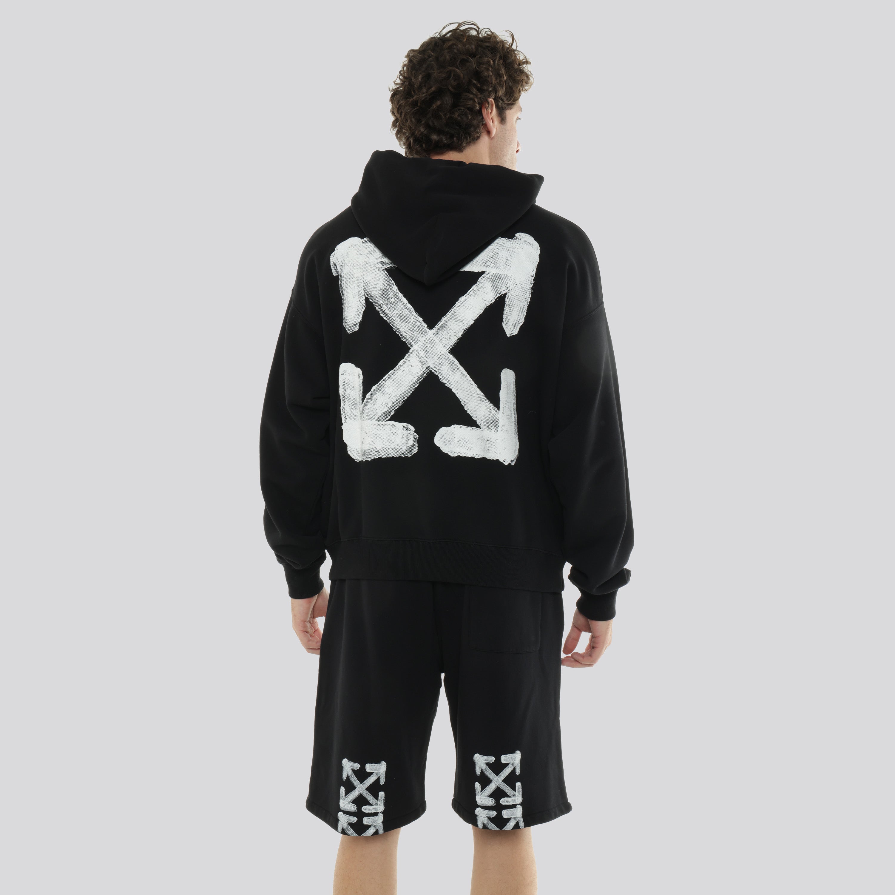 Buzo Tipo Hoodie Negro Off-White Spray Ground Skate
