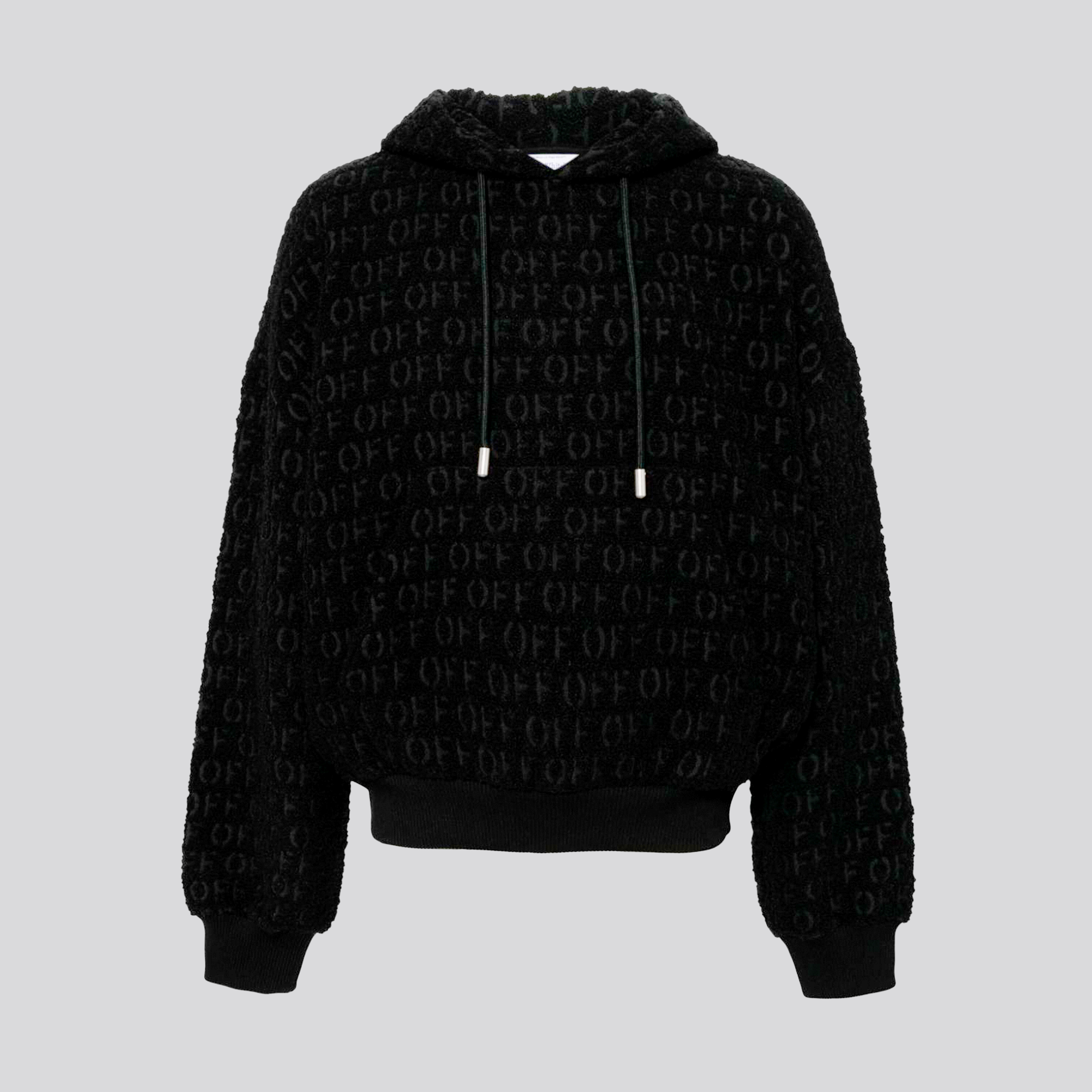 Buzo Tipo Hoodie Negro Off-White Boucle