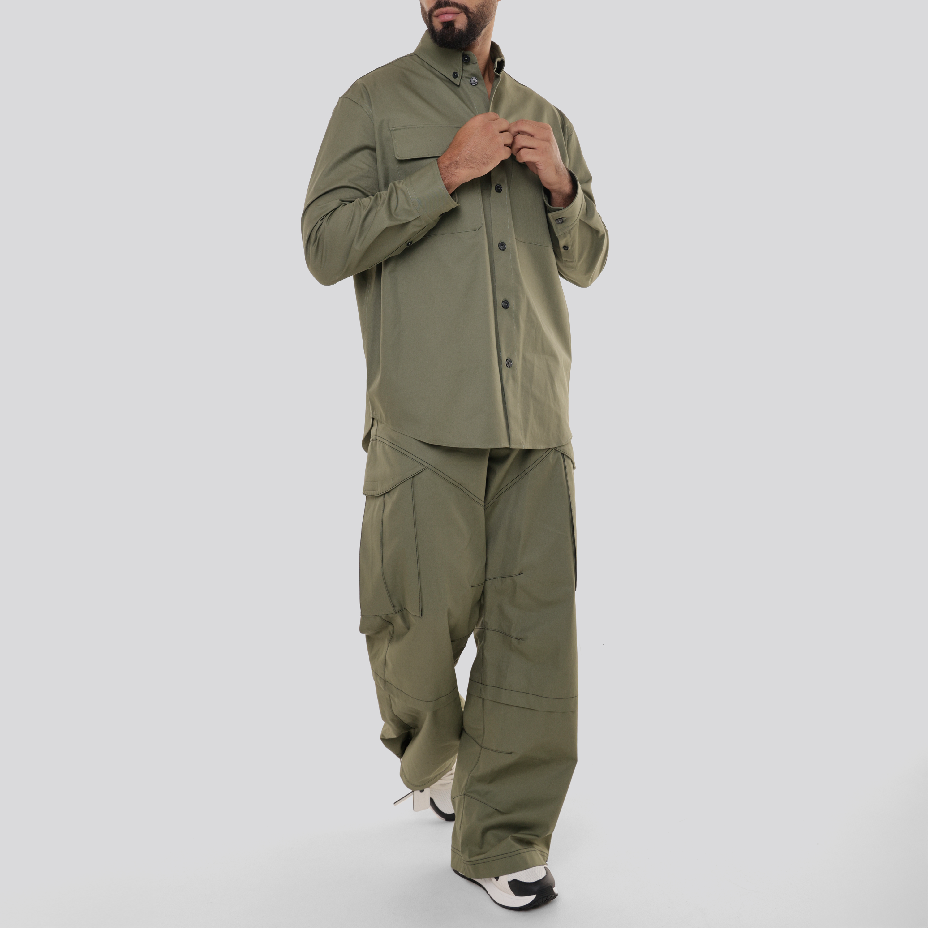 Pantalón Verde Off-White Cargo Arrow