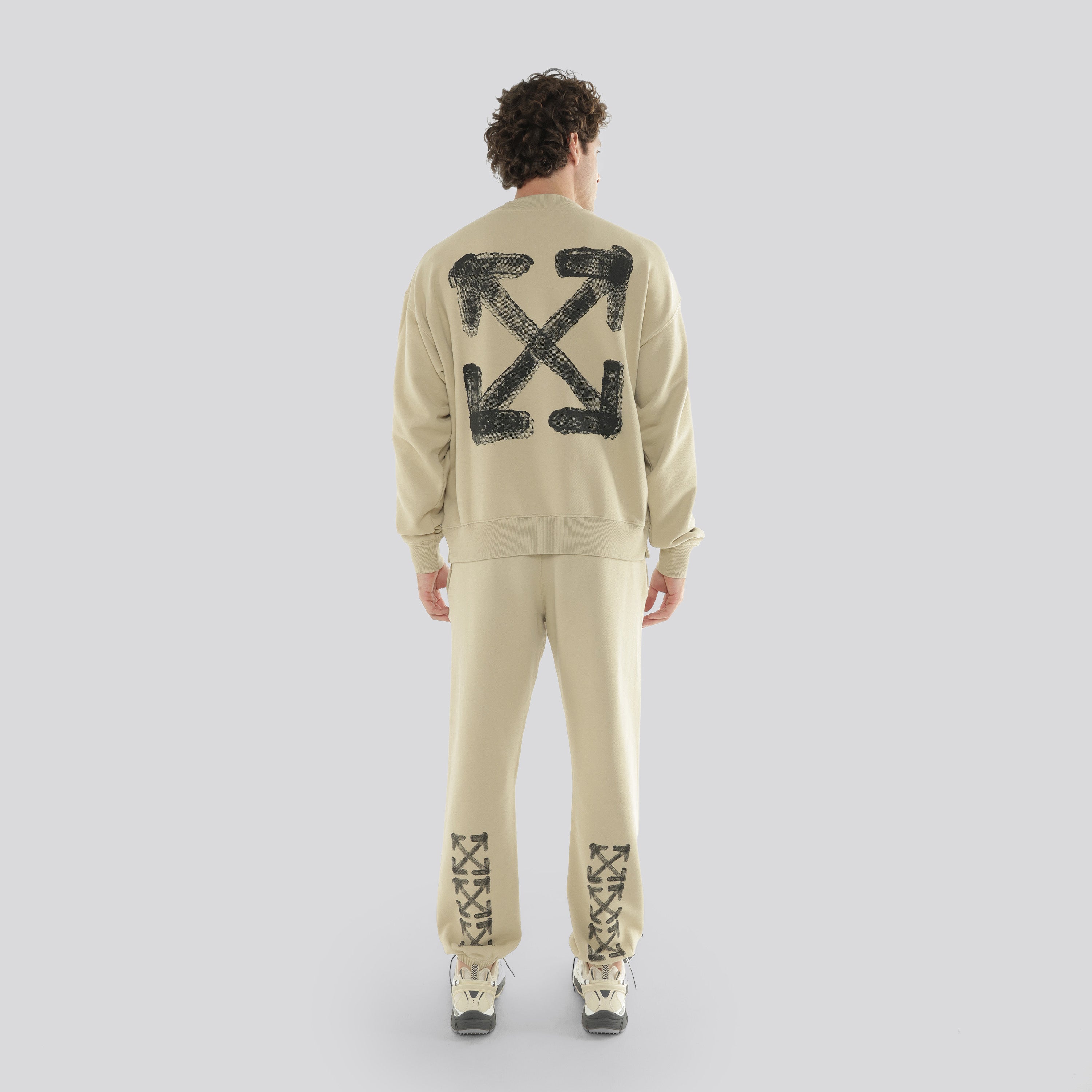 Sudadera Beige Off-White Arrow