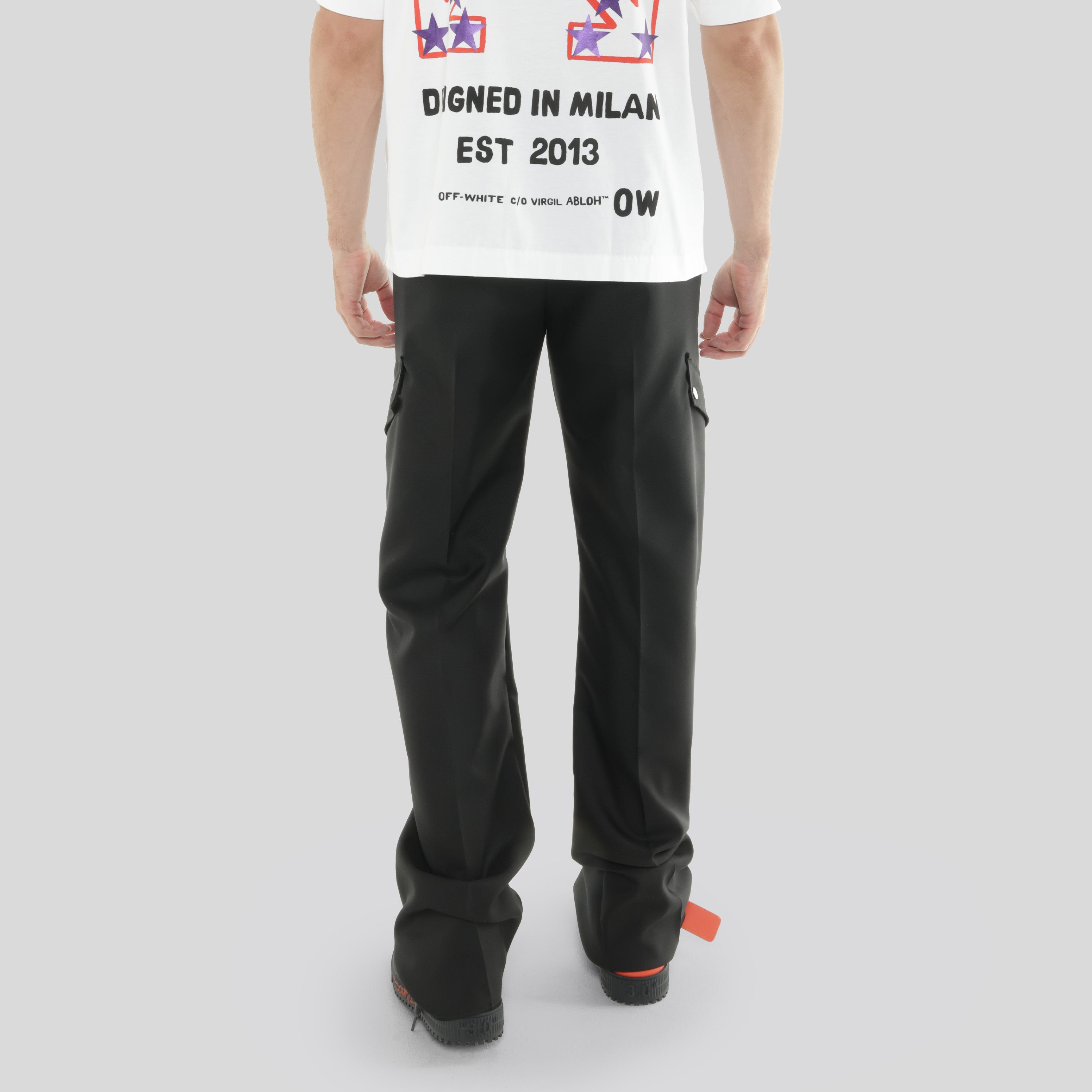 Pantalón Negro Off-White Cargo Drill Slim