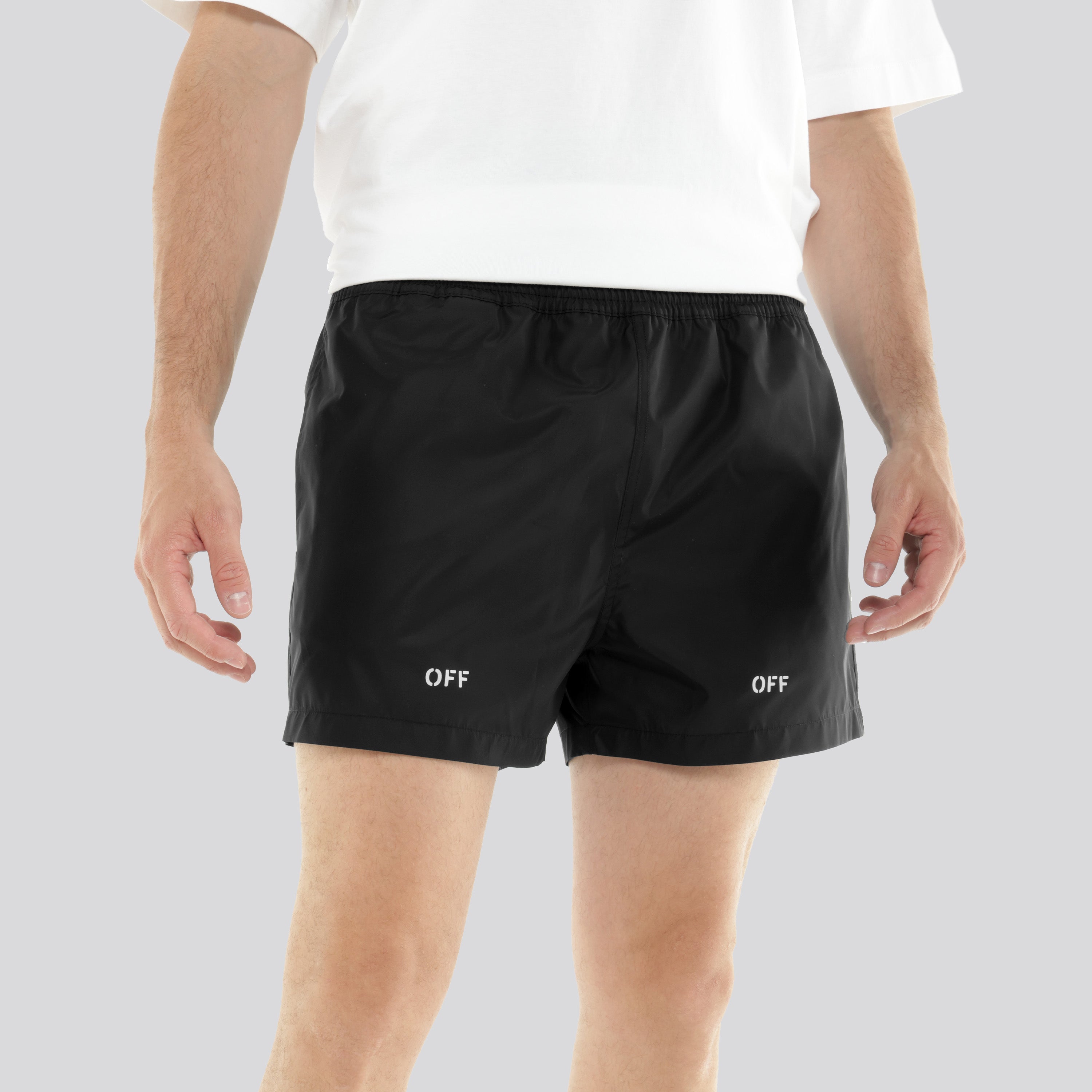 Pantaloneta Negra Off-White Off Stamp