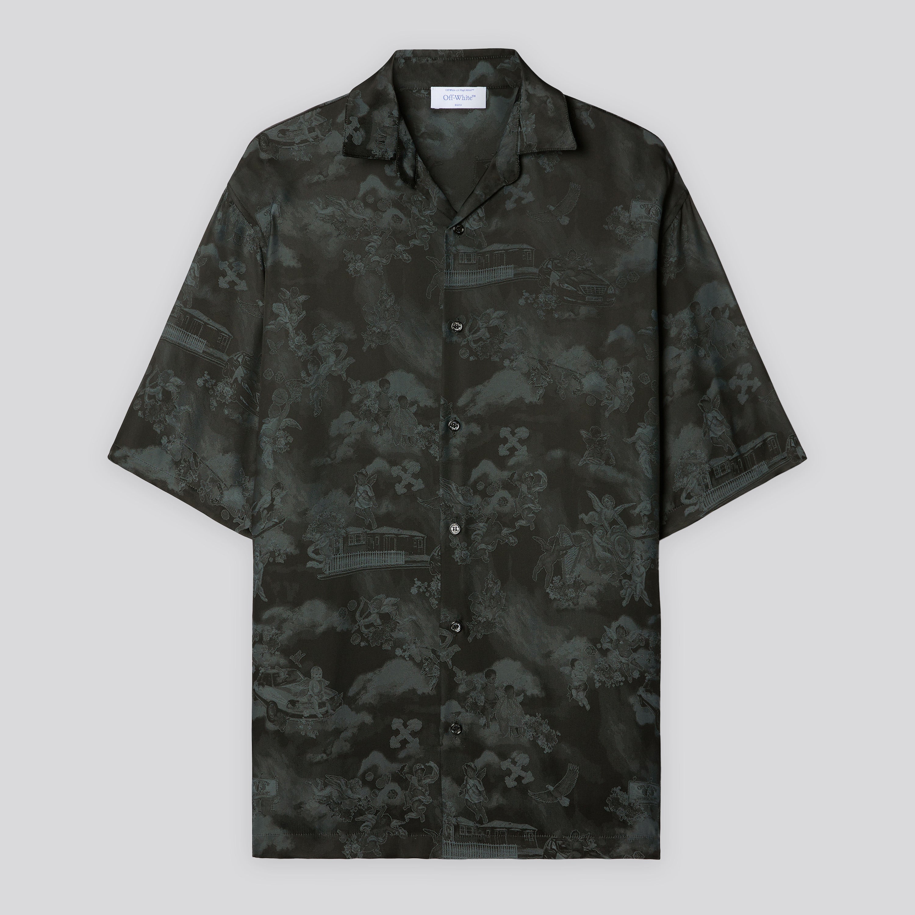 Camisa Negra Off-White Fresco Bowling