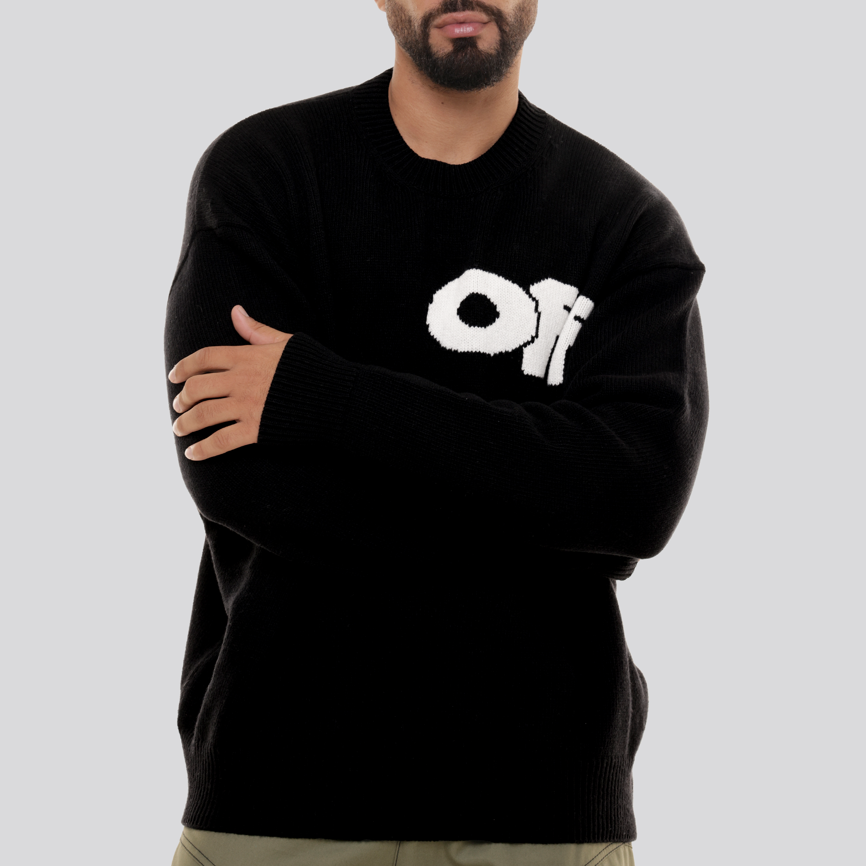 Buzo Negro Off-White Shared Logo