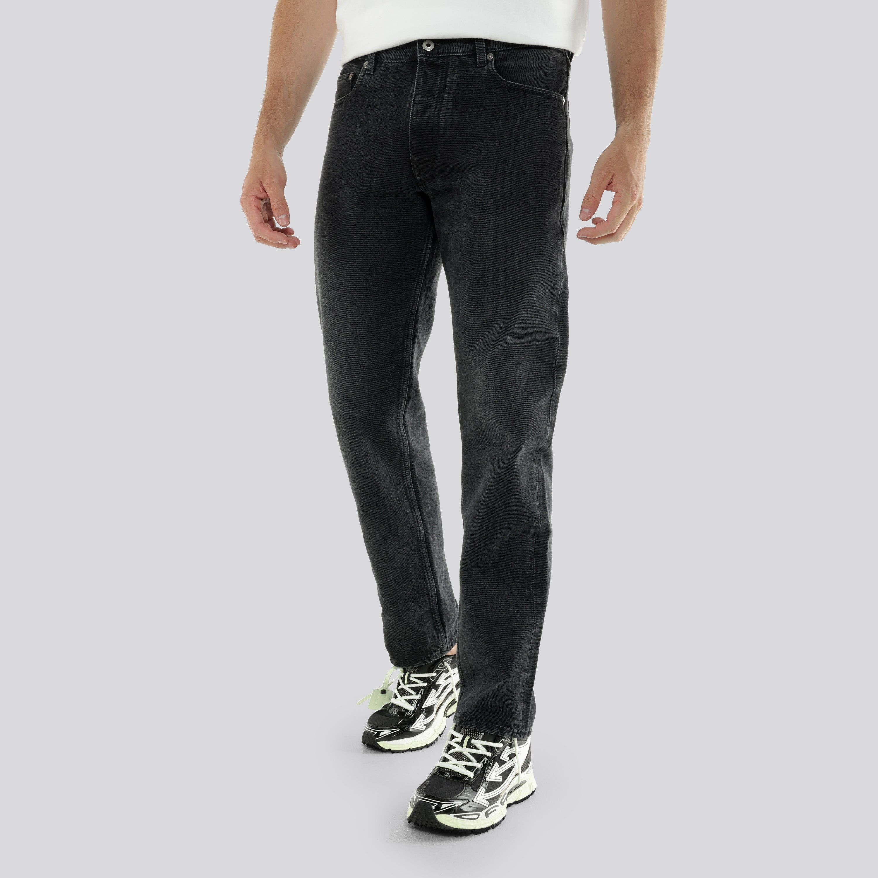 Jeans Negro Off-White Arrow Tapered