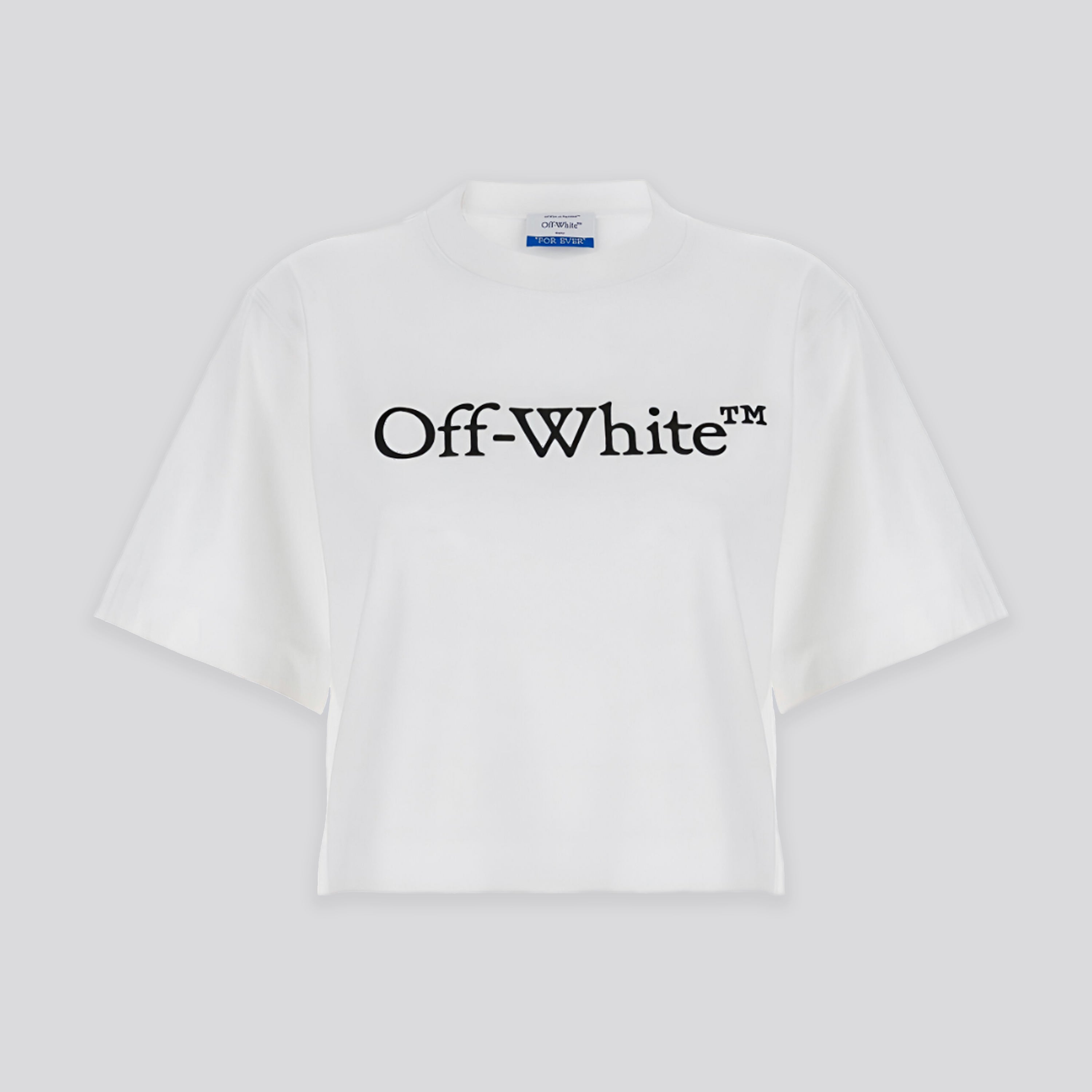 Camiseta Blanca Off-White Big Logo Cropped