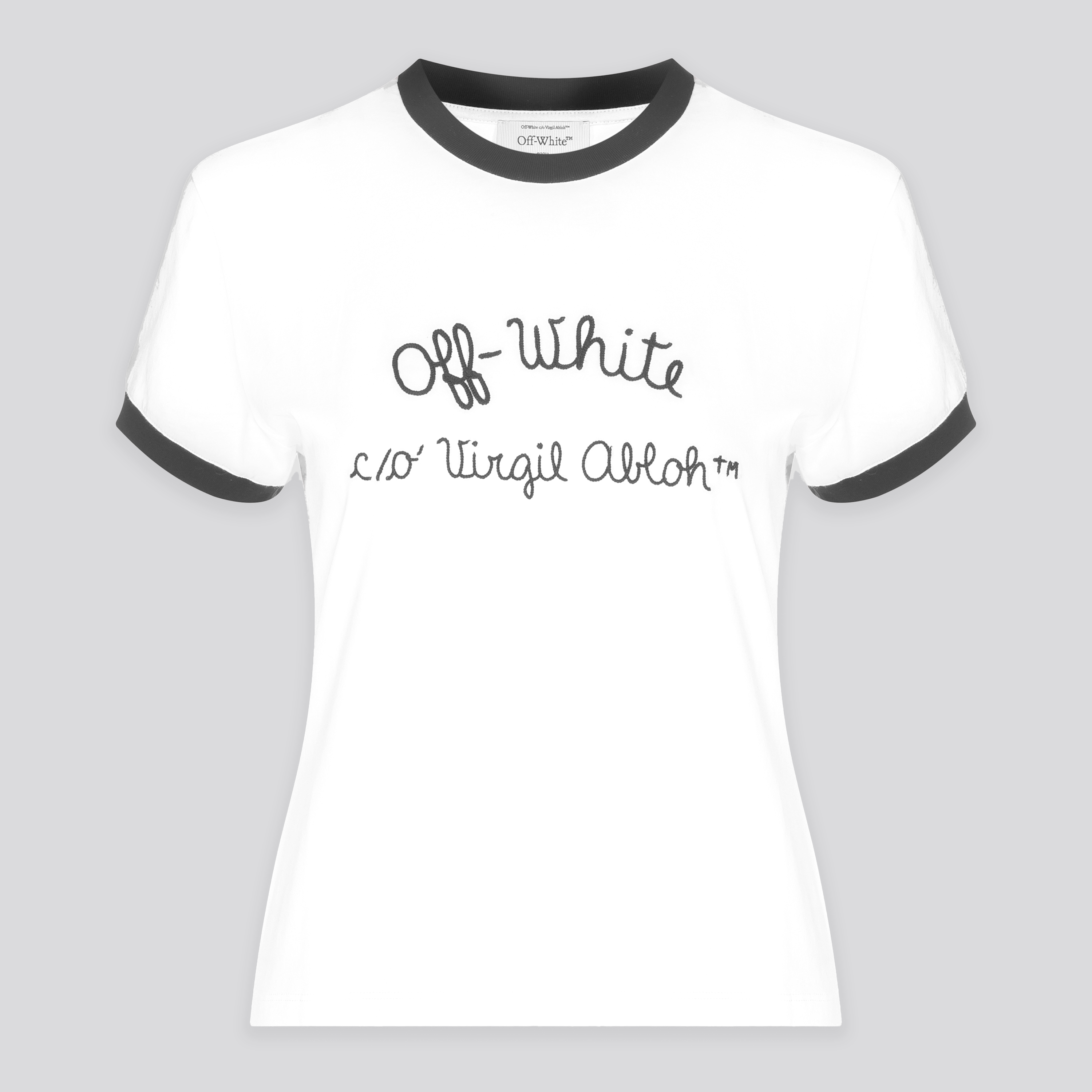 Camiseta Blanca Off-White Embroidered Script