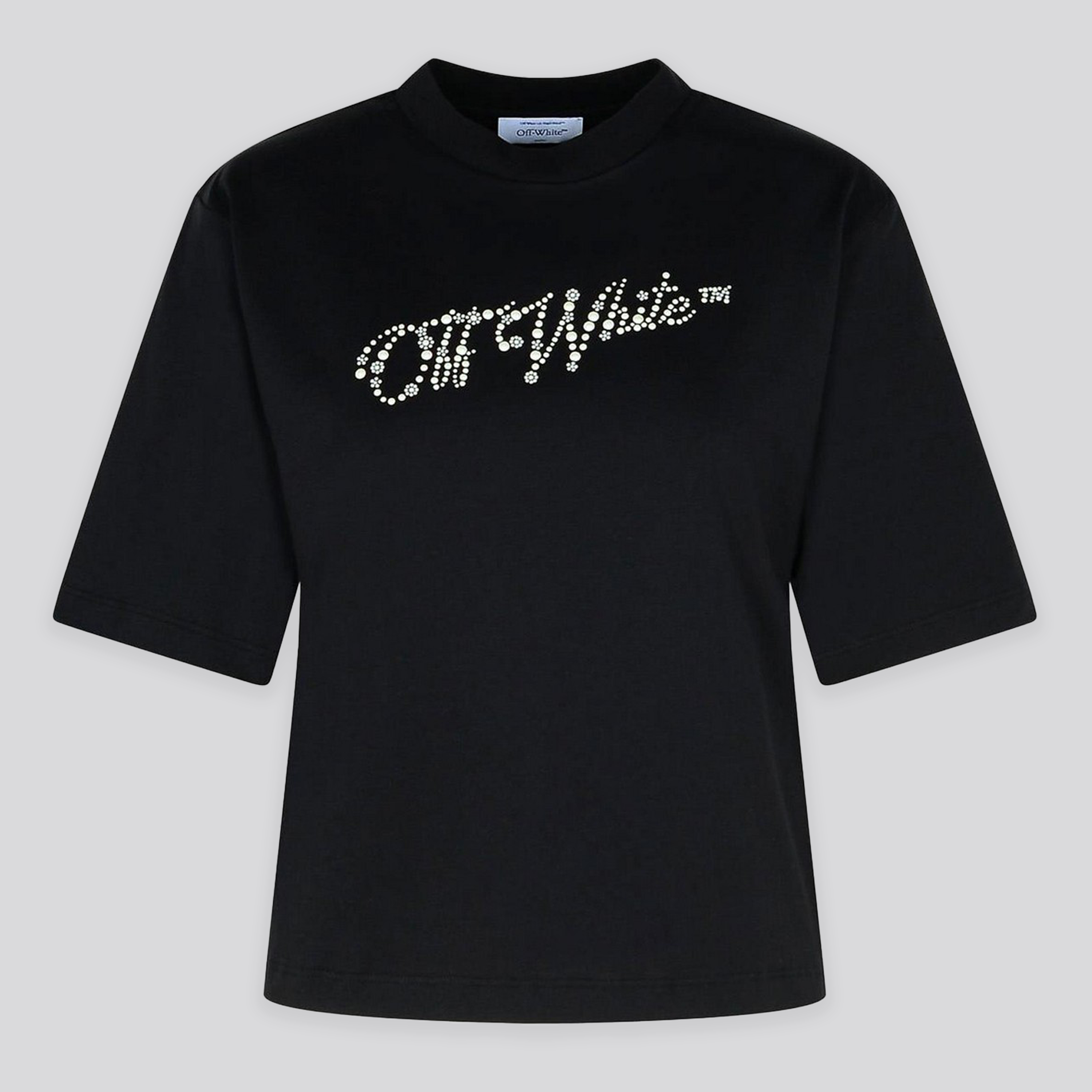 Camiseta Negra Off-White Embroidered Stars