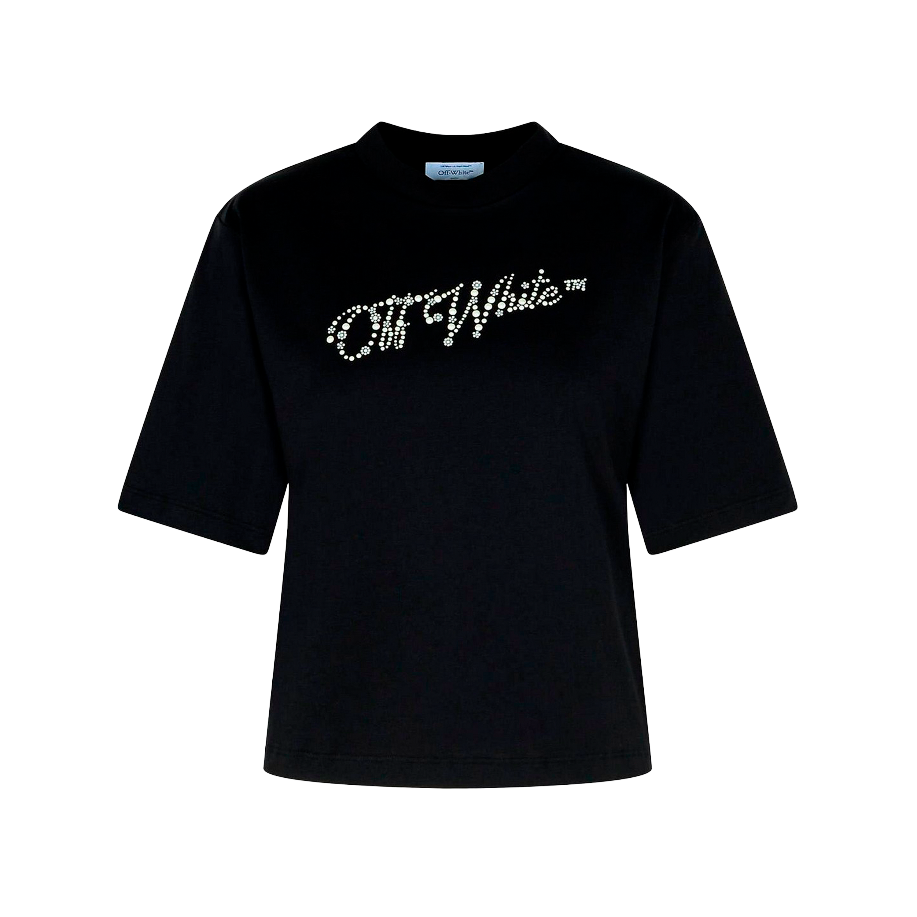 Camiseta Negra Off-White Embroidered Stars