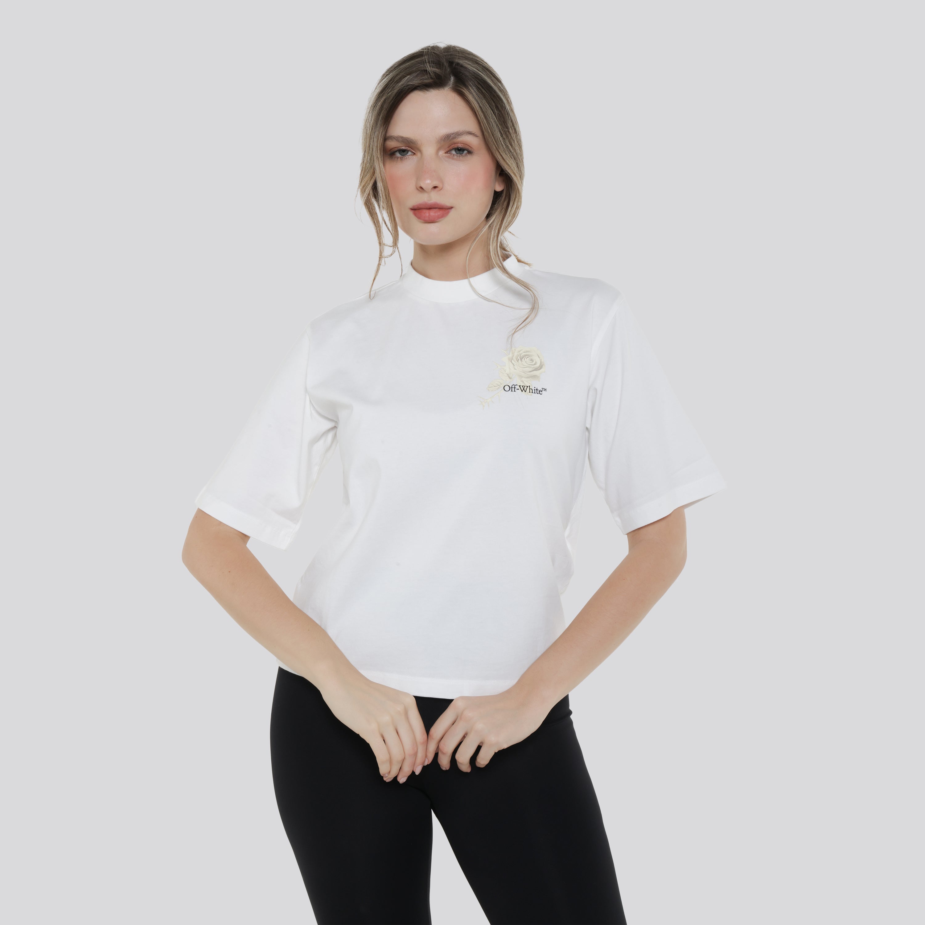 Camiseta Blanca Off-White Roses Arrows