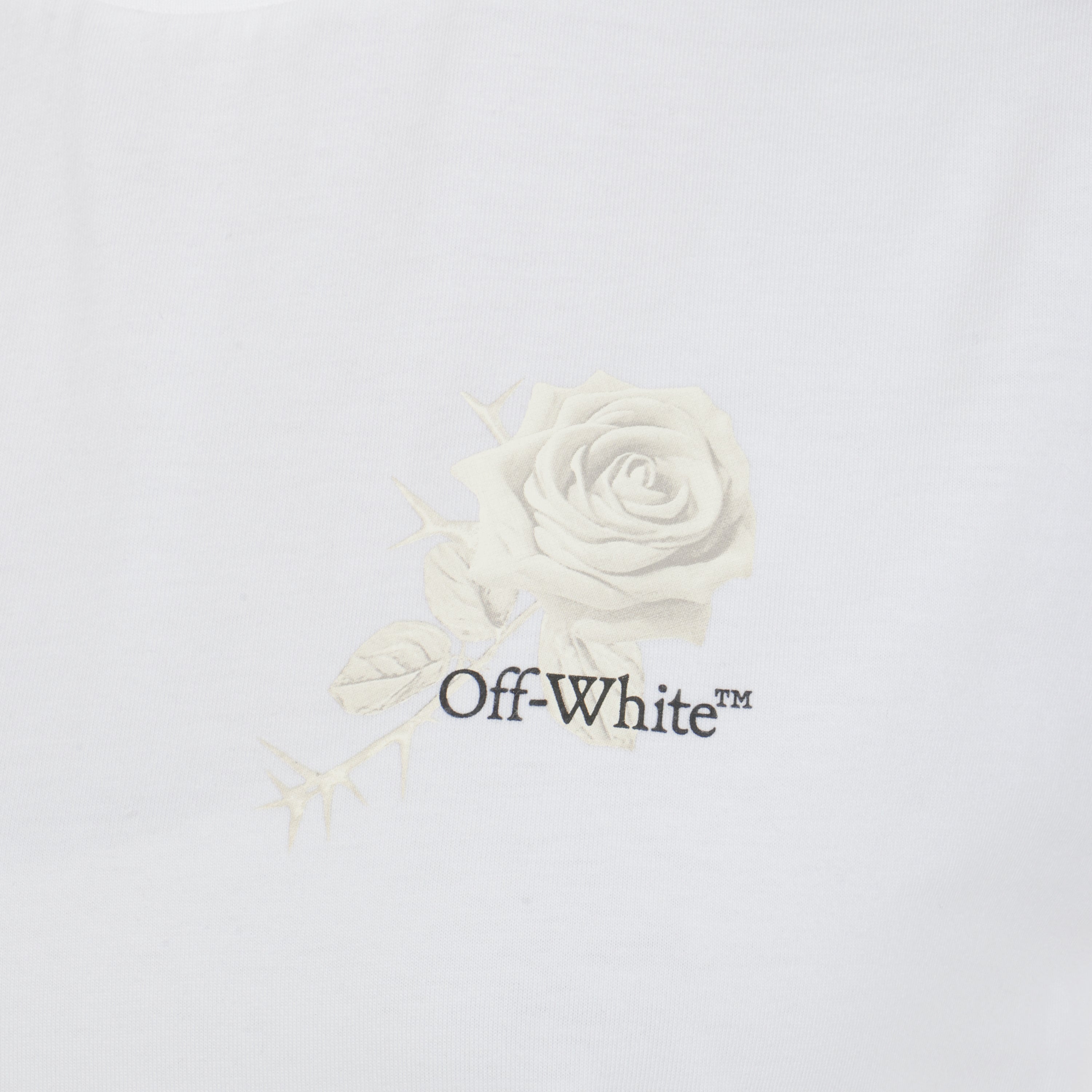 Camiseta Blanca Off-White Roses Arrows