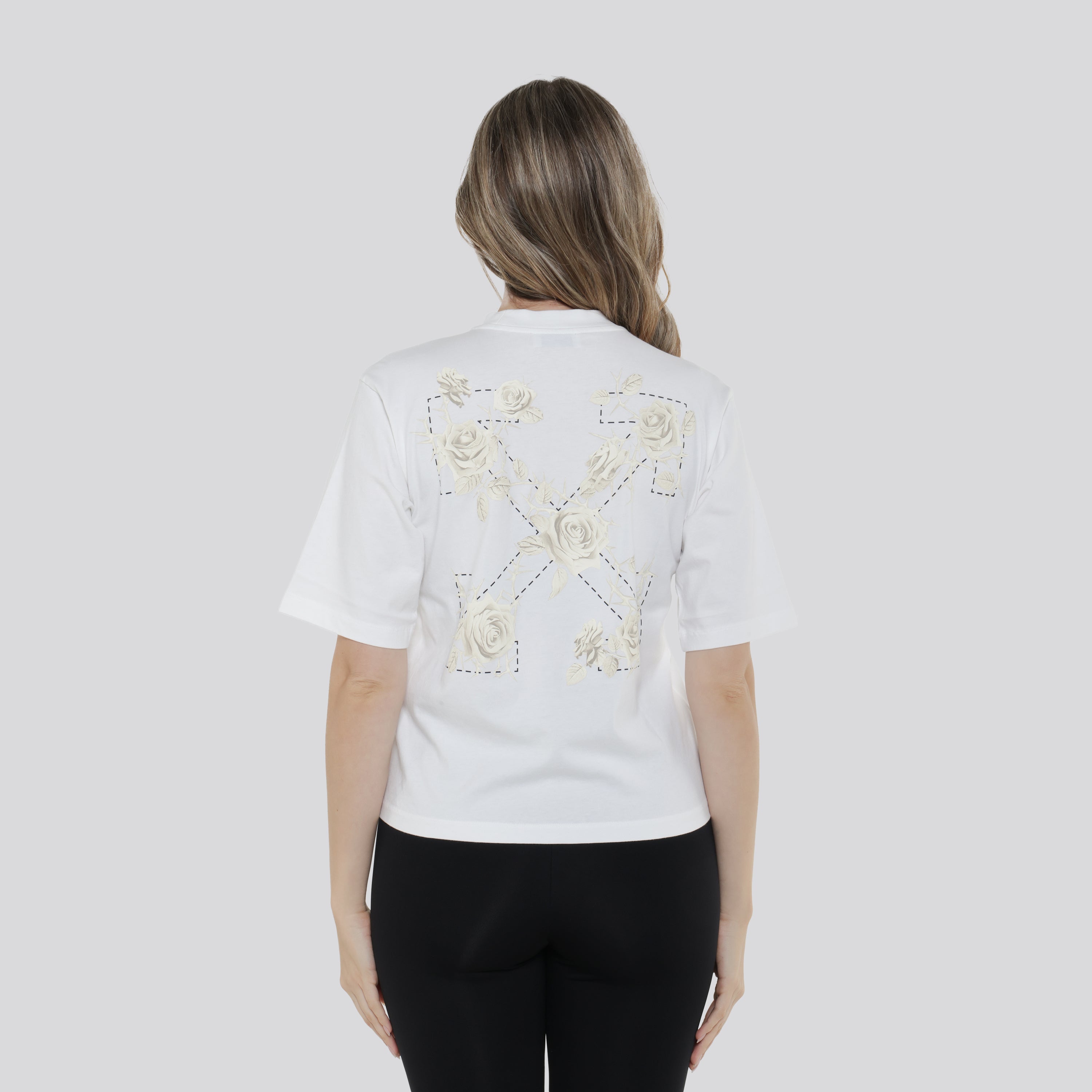 Camiseta Blanca Off-White Roses Arrows