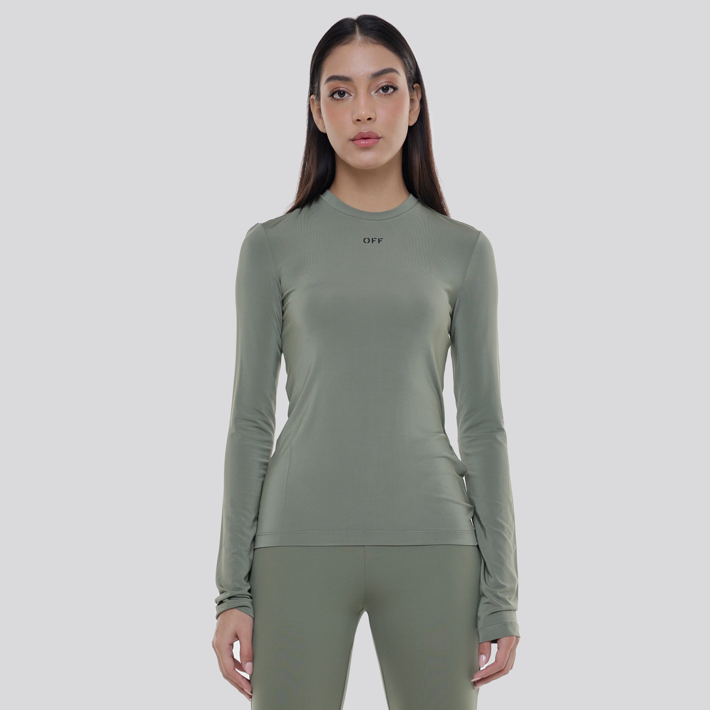 Top Verde Off-White Off Stamp