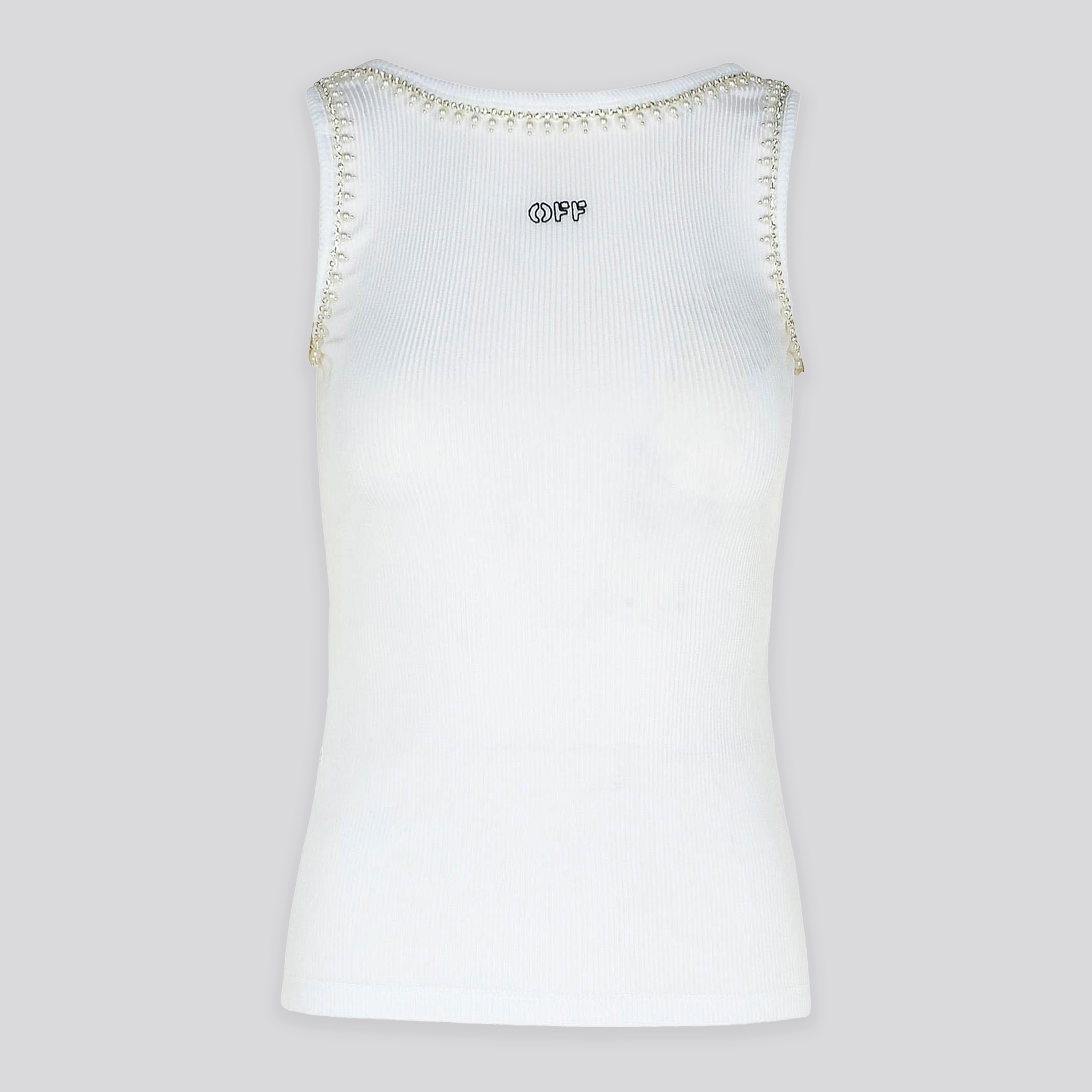 Top Blanco Off-White Light Rib