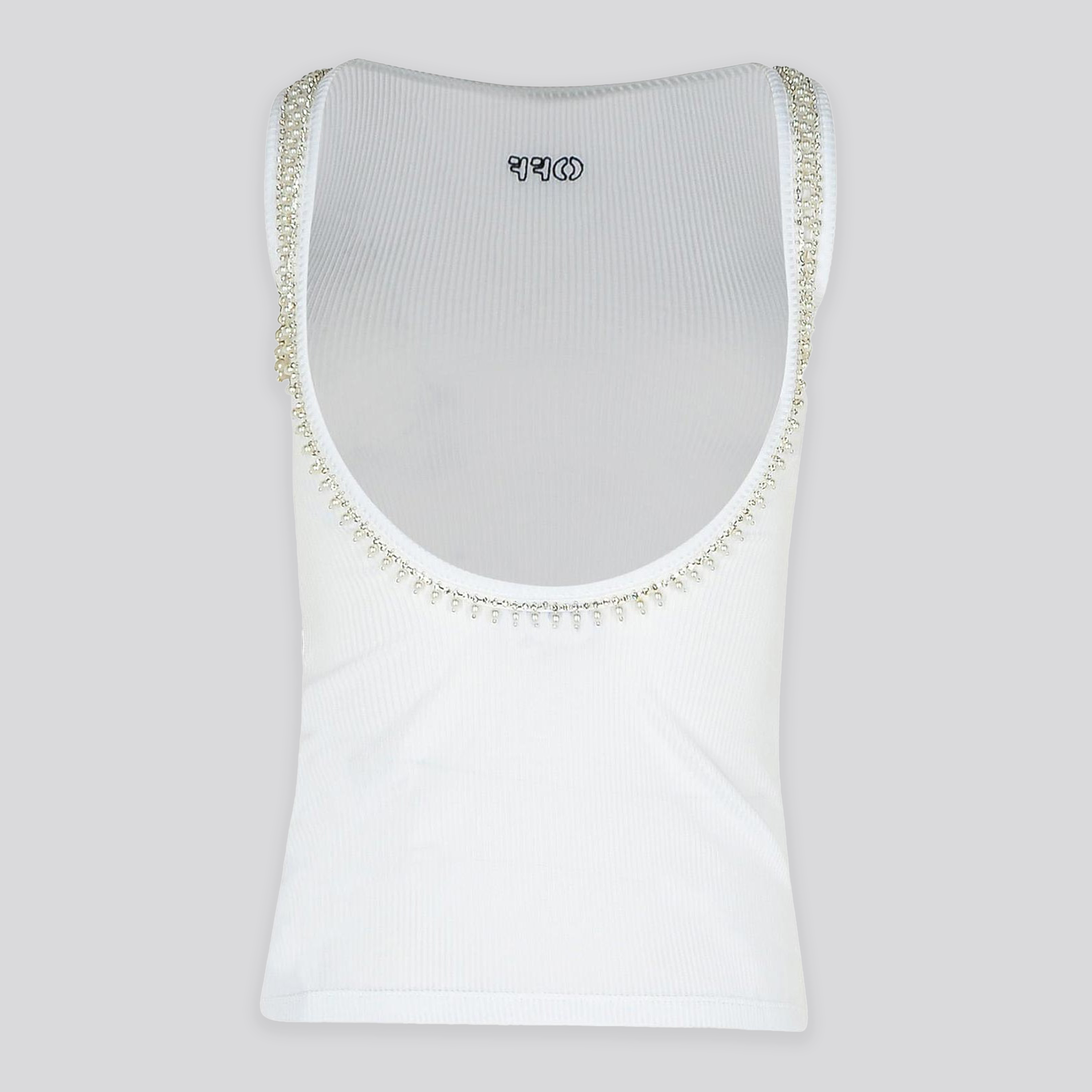 Top Blanco Off-White Light Rib